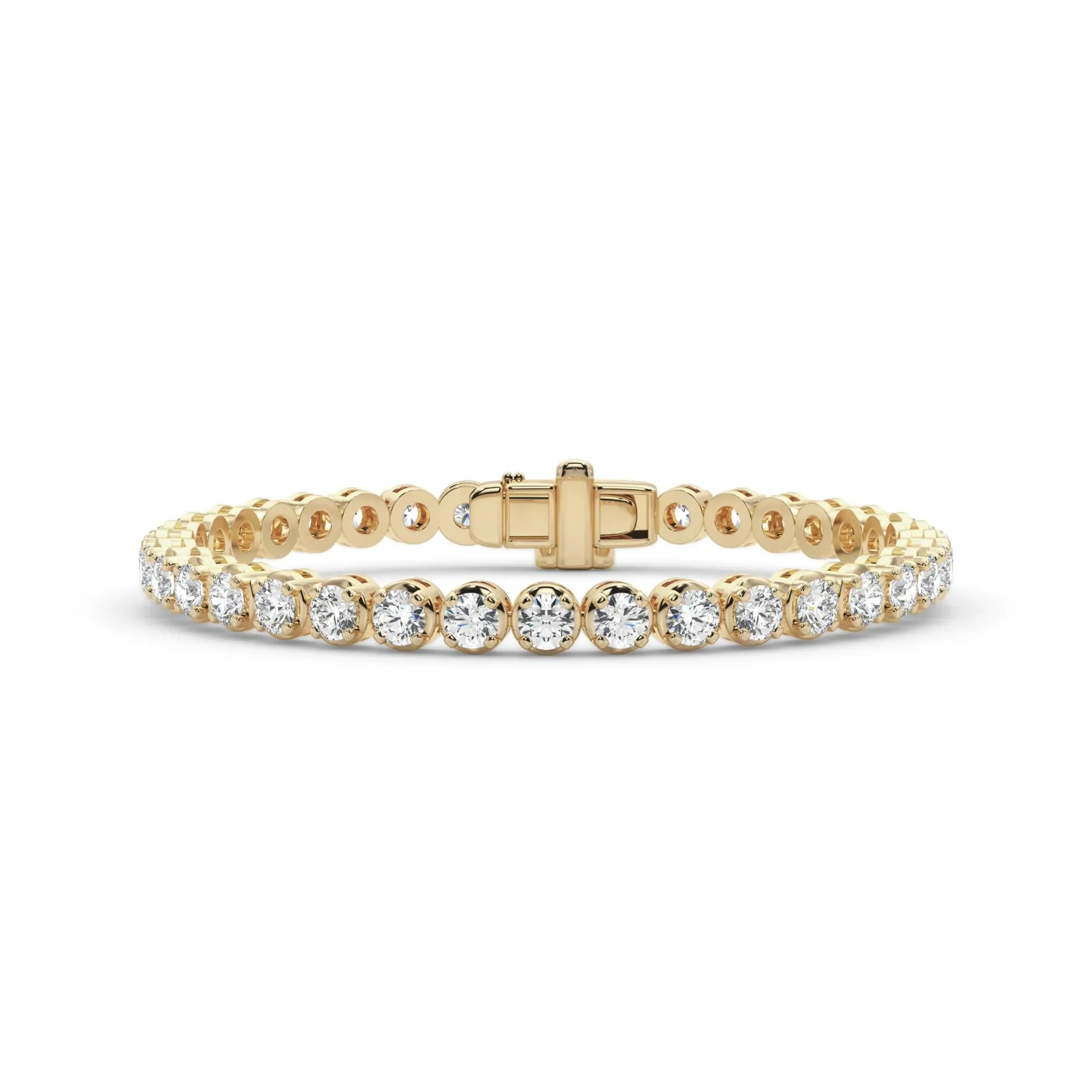 7 1/2 CT. Tw. Lab Grown Diamond Tennis Bracelet 14K Yellow Gold Size 2.00mm