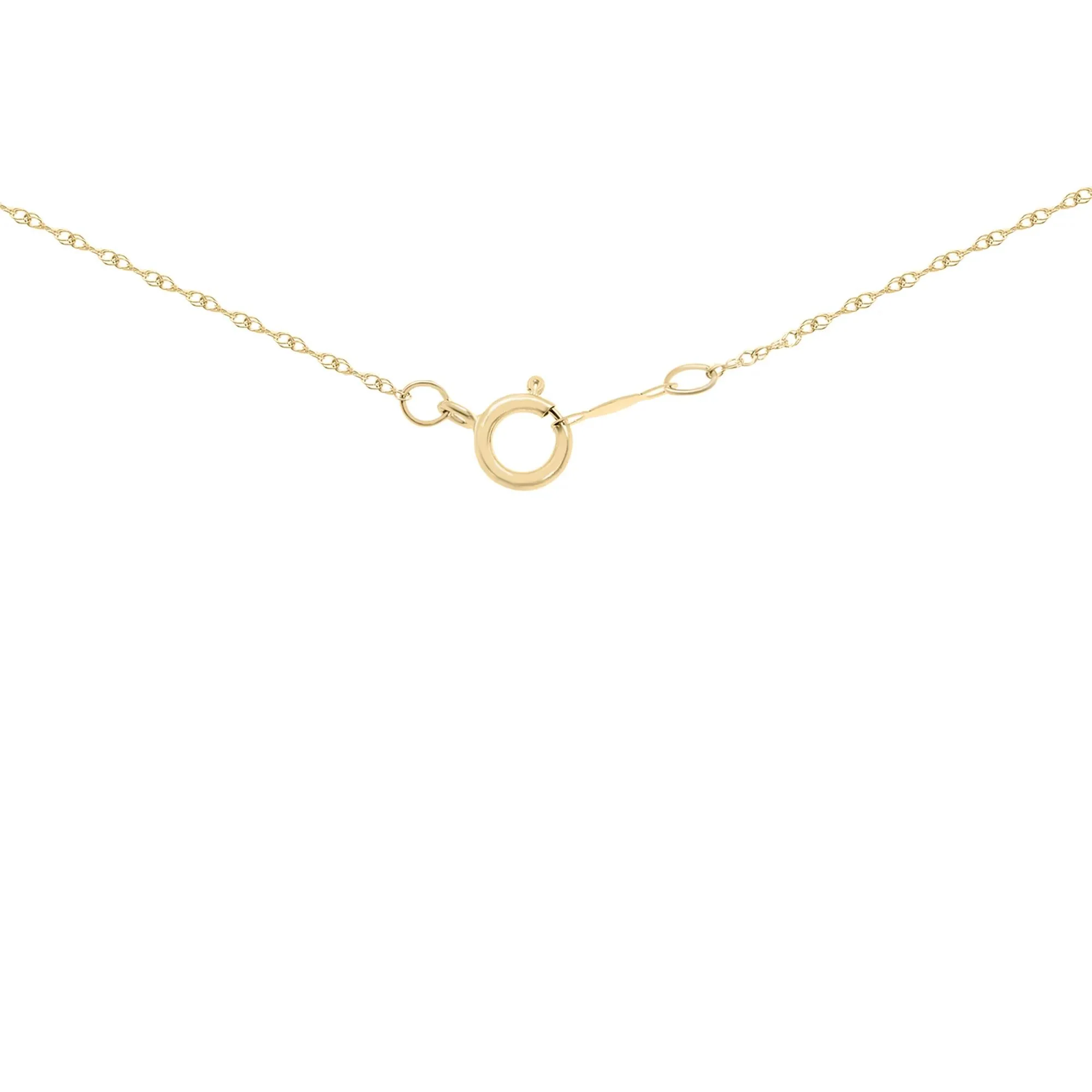 1/10 CT. Tw. Diamond Q Initial Pendant Necklace 10K Yellow Gold Size 18" - Image 3