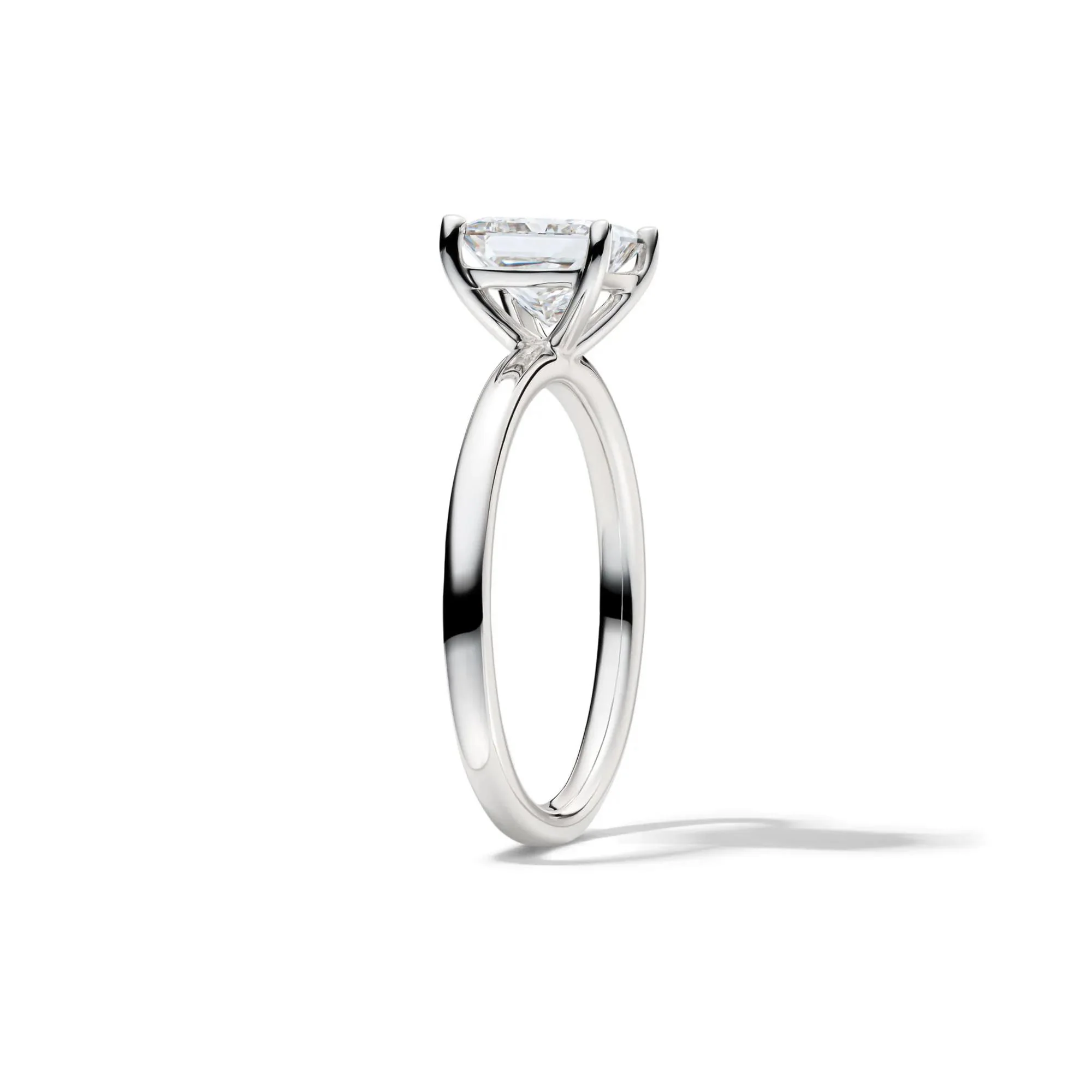Lab Grown Diamond Princess-Cut Solitaire Engagement Ring 14K White Gold (1/2 CT.) Size 11.5 2mm - Image 3