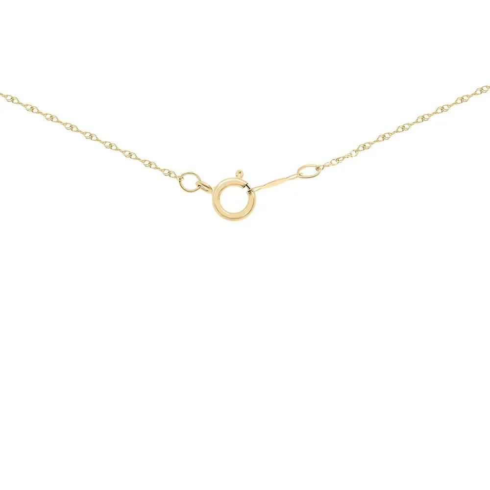 1/10 CT. Tw. Diamond N Initial Pendant Necklace 10K Yellow Gold Size 18" - Image 4