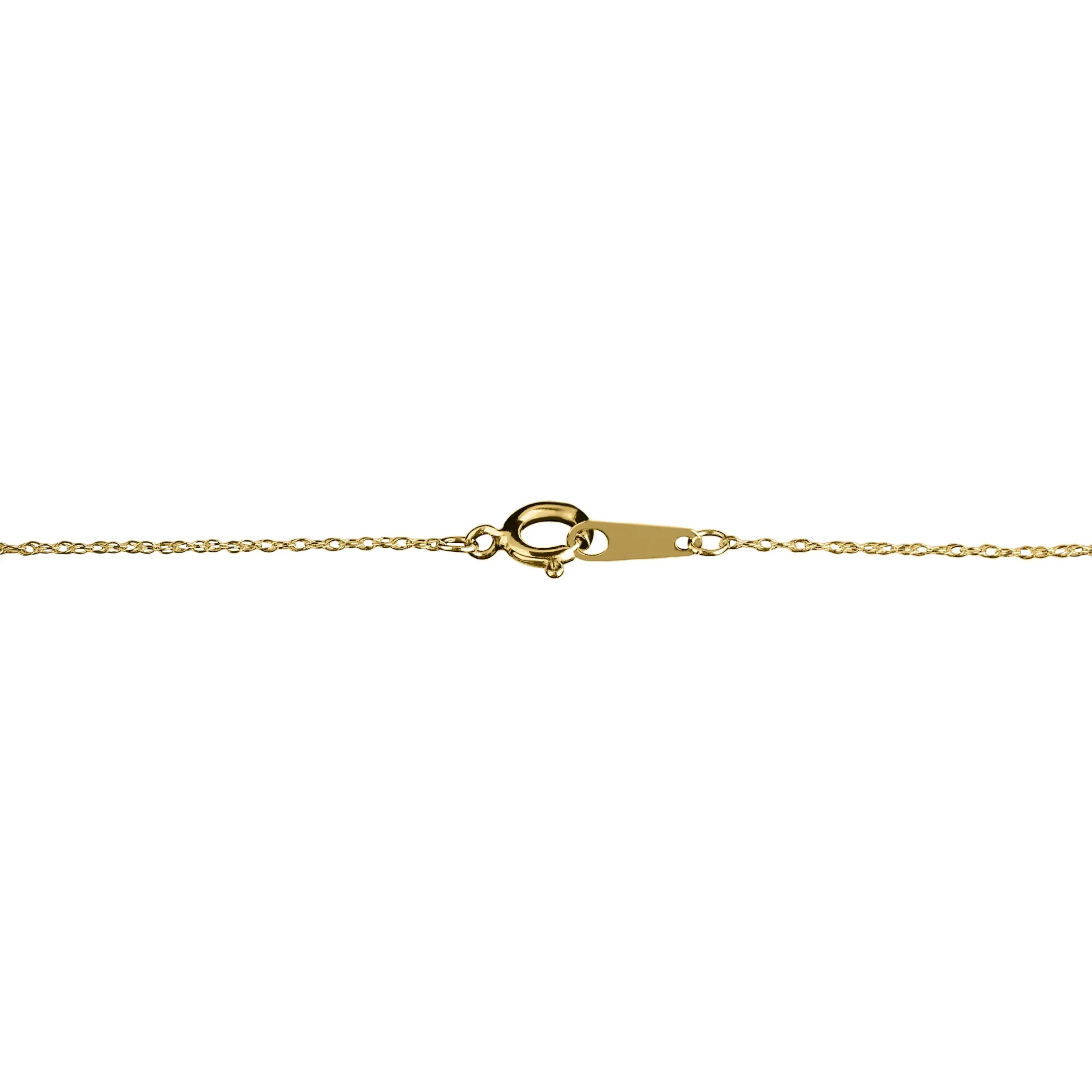 Diamond Accent Cross Pendant Necklace 14K Yellow Gold - Image 3
