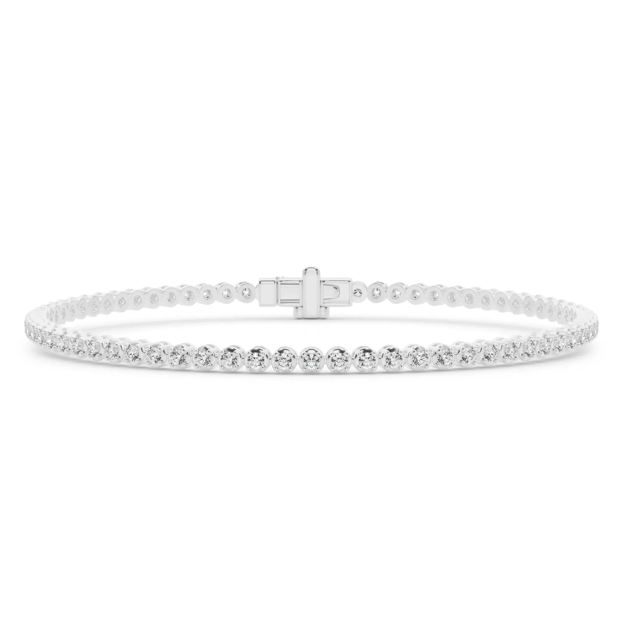 7/8 CT. Tw. Diamond Tennis Bracelet 10K White Gold Size 2.00mm