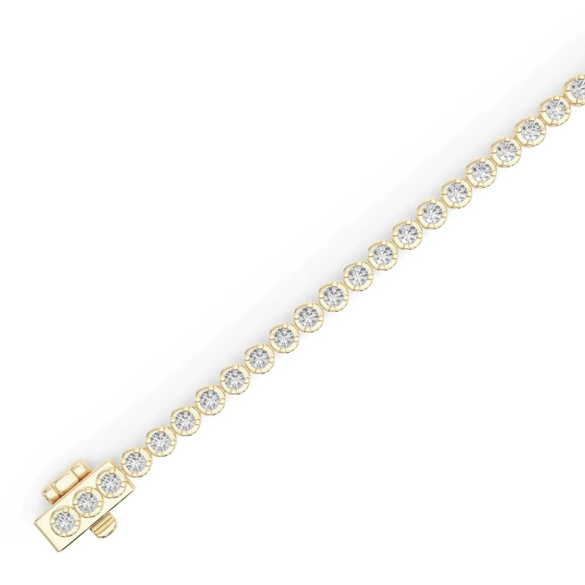2 3/4 CT. Tw. Diamond Tennis Bracelet 10K Yellow Gold Size 2.00mm - Image 3
