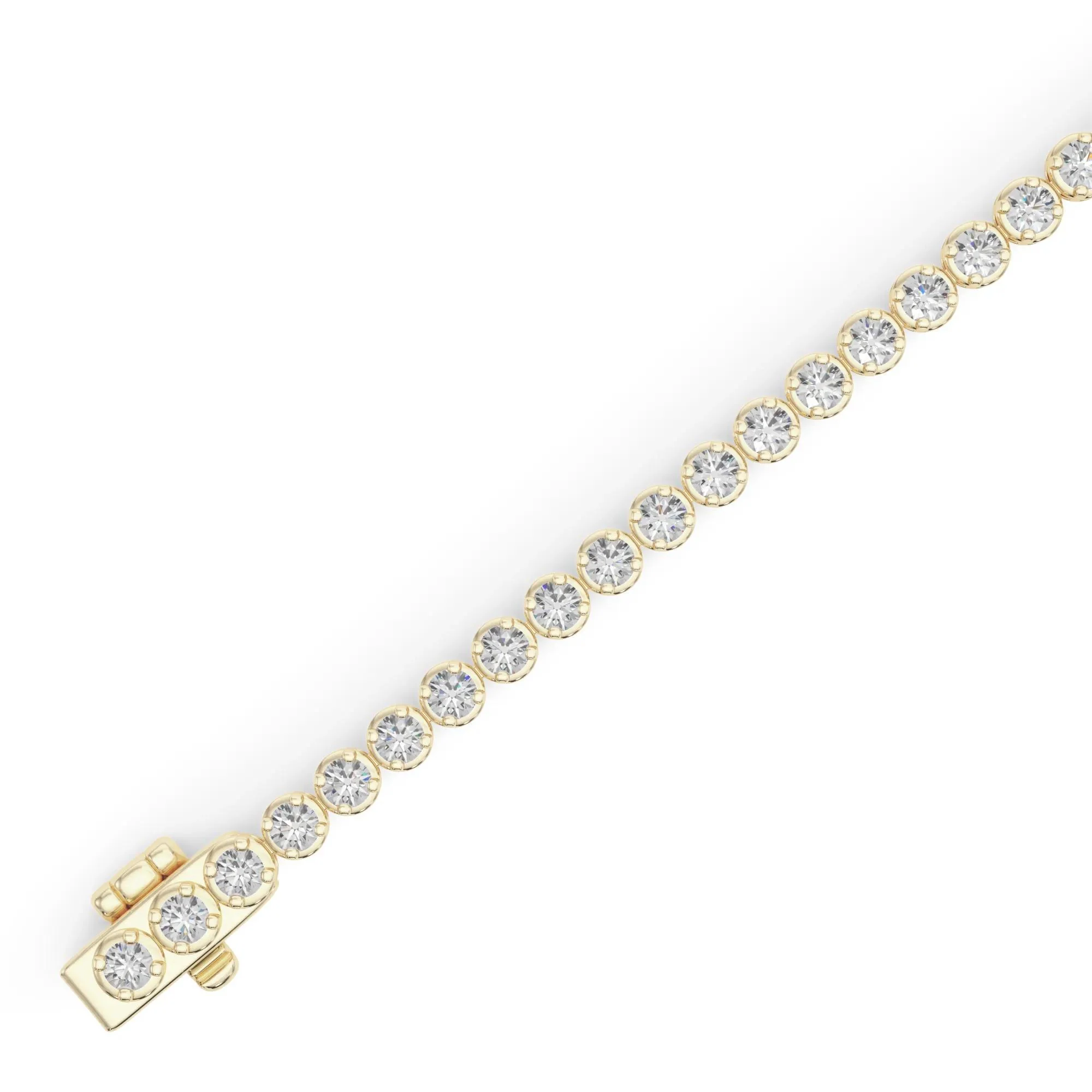 4 3/4 CT. Tw. Diamond Tennis Bracelet 10K Yellow Gold Size 2.00mm - Image 3