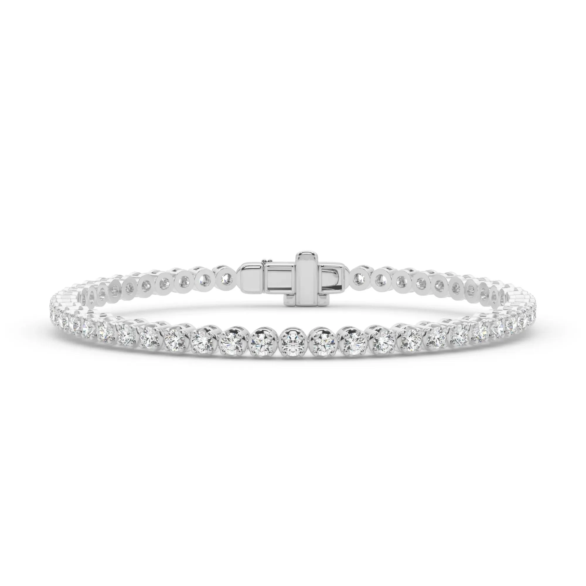 4 CT. Tw. Diamond Tennis Bracelet 10K White Gold Size 2.00mm