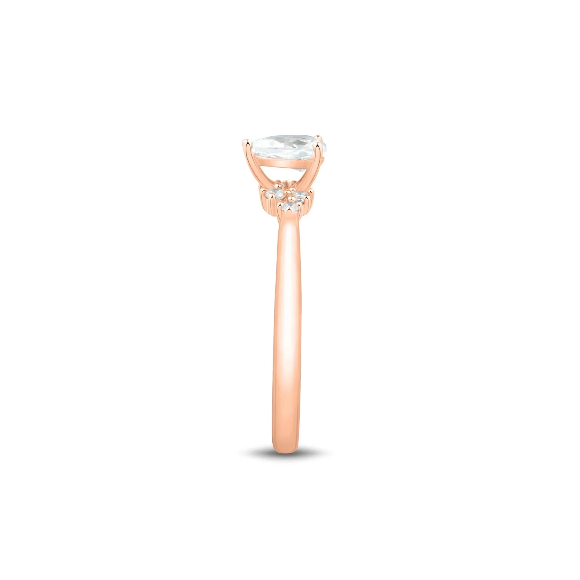 3/8 CT. Tw. Lab Grown Diamond Promise Ring 10K Rose Gold Size 8 1mm - Image 3