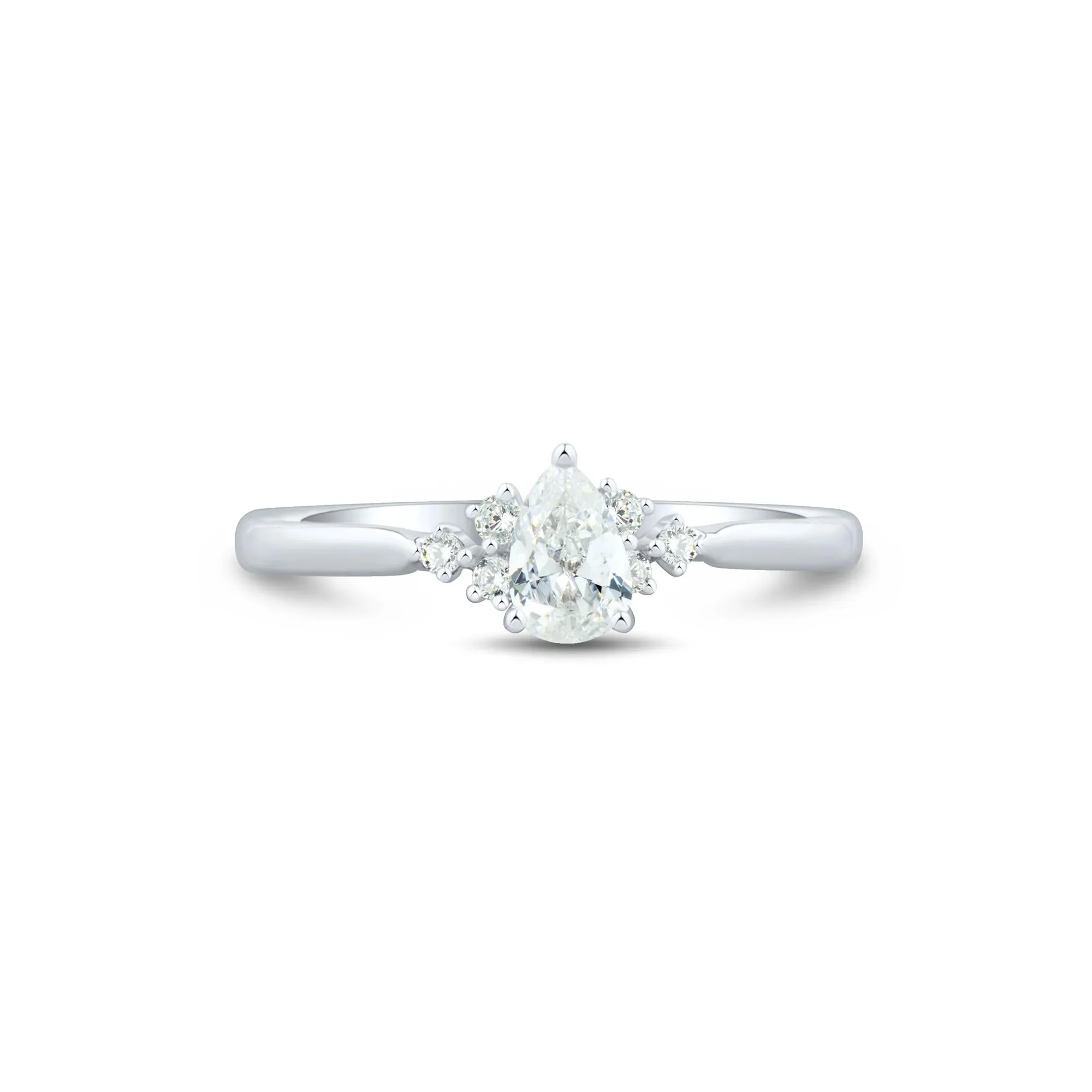 3/8 CT. Tw. Lab Grown Diamond Promise Ring 10K White Gold Size 8.5 1mm
