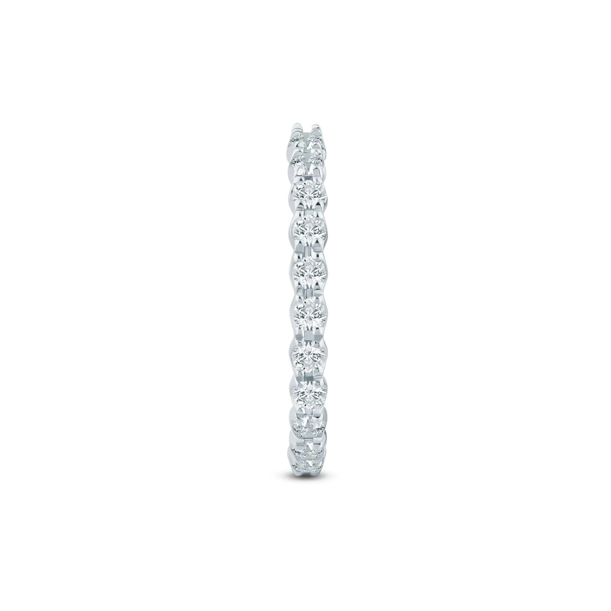 5/8 CT. Tw. Lab Grown Diamond Open Anniversary Band Ring 14K White Gold Round Brilliant Cut Size 7 2mm - Image 3
