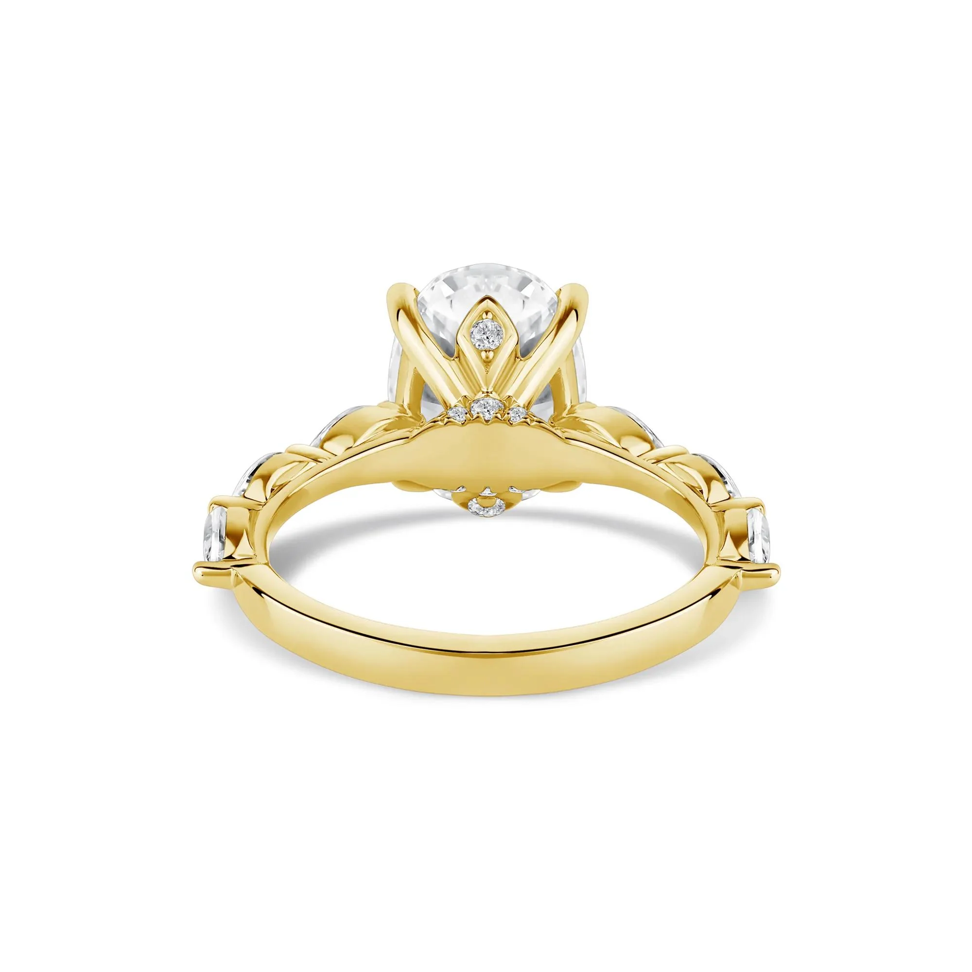3/4 CT. Tw. Lab Grown Oval Diamond Engagement Ring 14K Yellow Gold Size 8.5 2mm - Image 4