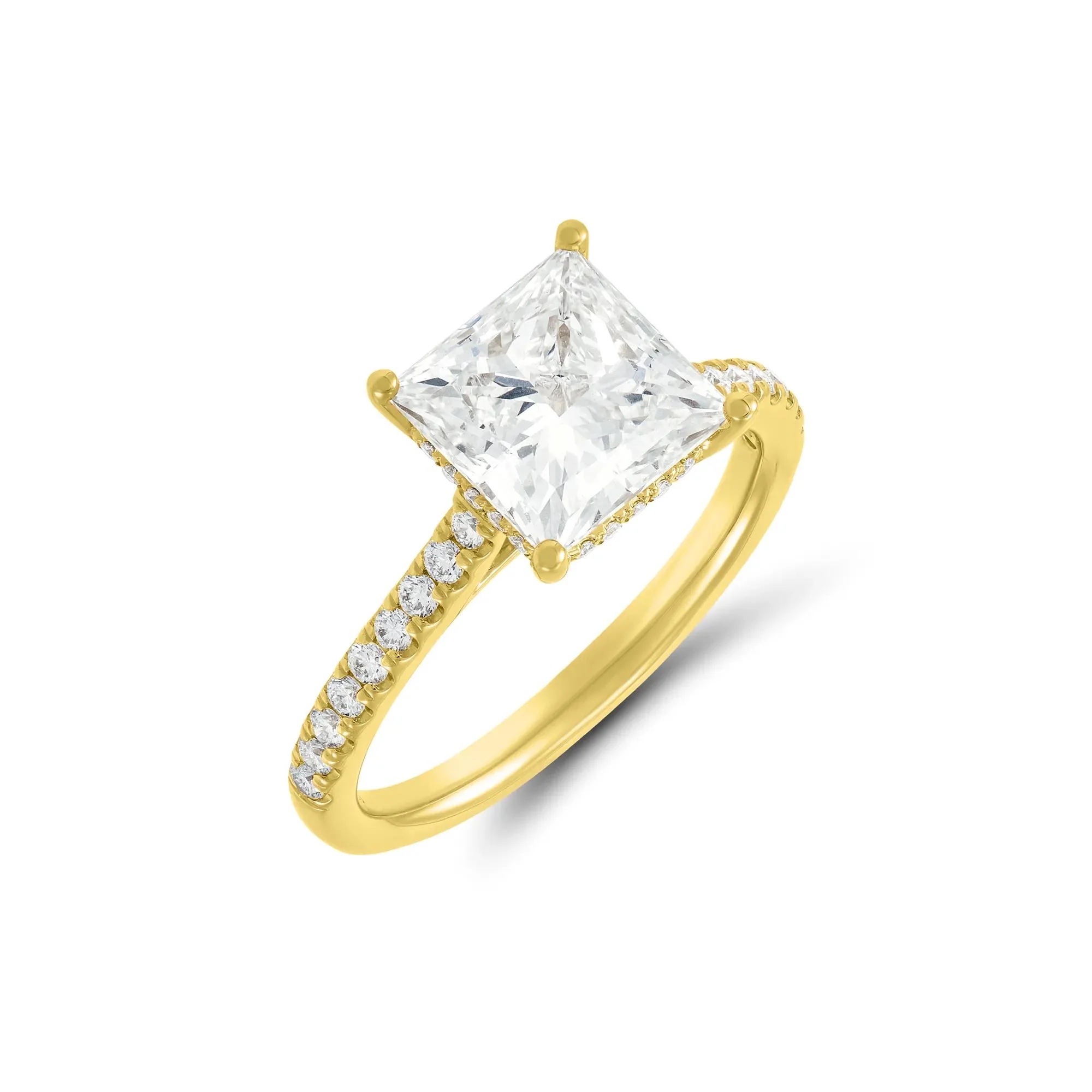 3 1/2 CT. Tw. Lab Grown Diamond Wedding Set 14K Yellow Gold Ring Size 5 1mm - Image 3