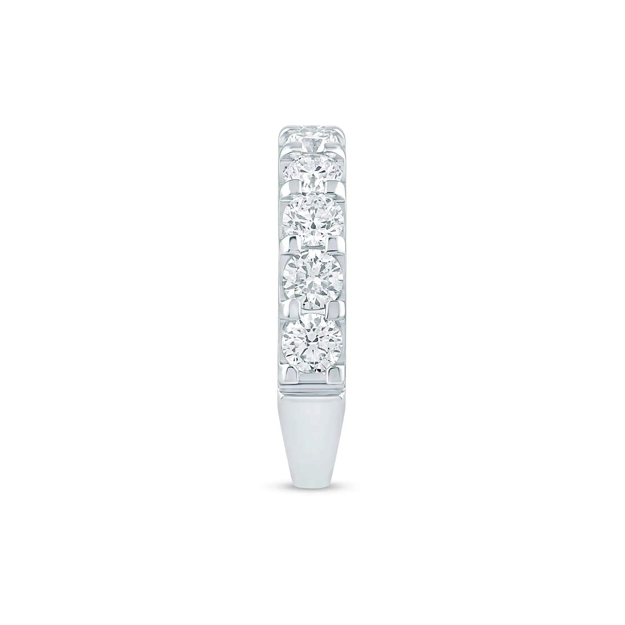 2 CT. Tw. Lab Grown Diamond Wedding Band Ring 14K White Gold Round Brilliant Cut Size 6.5 2mm - Image 3