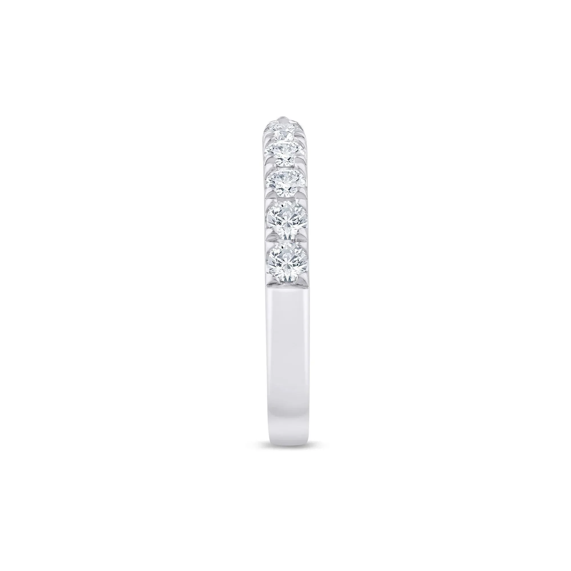 1/3 CT. Tw. Lab Grown Diamond Open Anniversary Band Ring Platinum Round Brilliant Cut White Size 8.5 2.5mm - Image 3