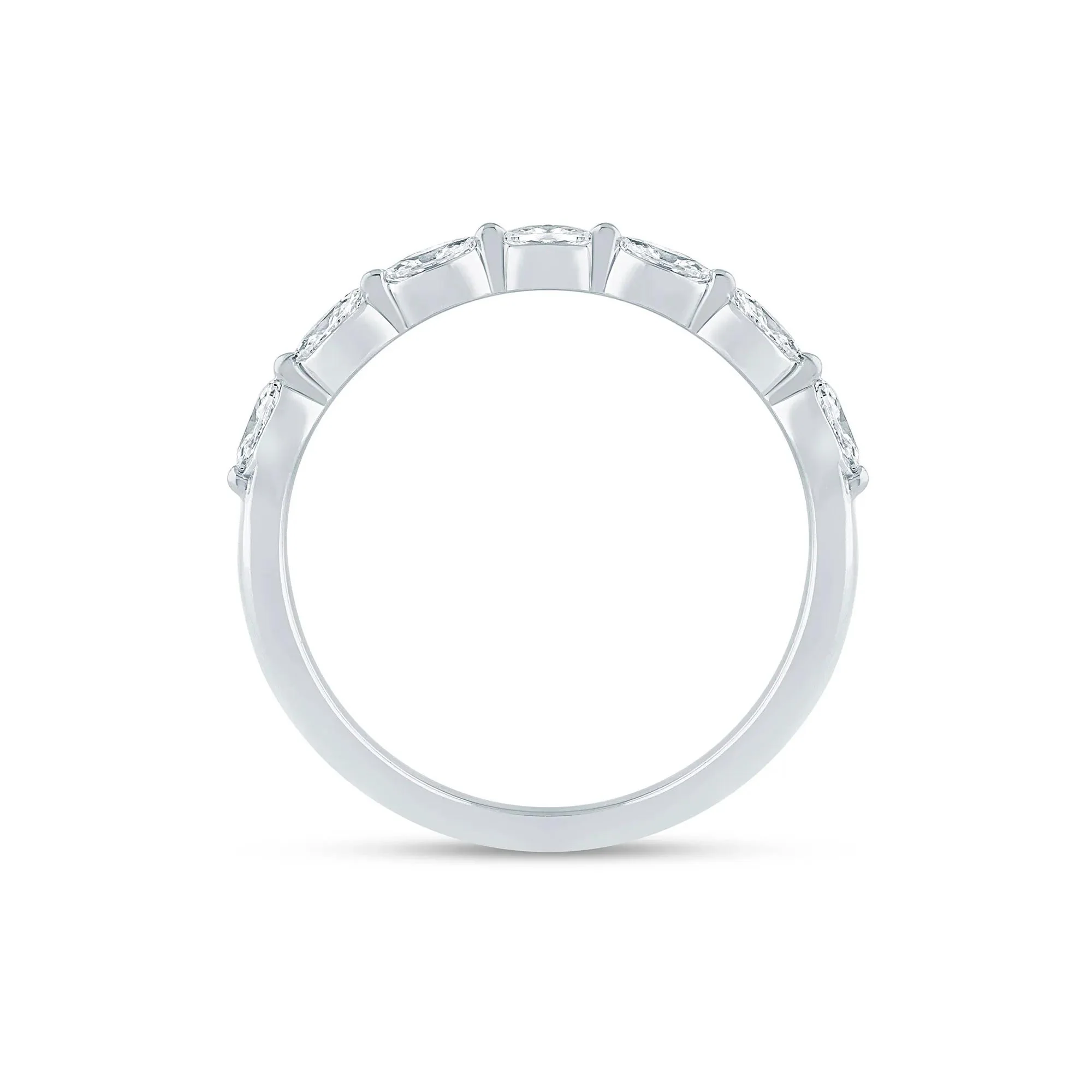 1/2 CT. Tw. Lab Grown Diamond Open Multi-Row Band Ring 14K White Gold Size 6 1.5mm - Image 2