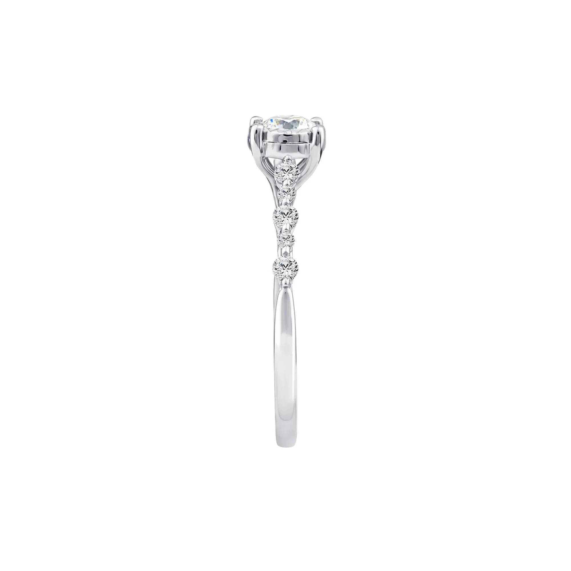 1/2 CT. Tw. Lab Grown Diamond Promise Ring 10K White Gold Size 8.5 1mm - Image 3