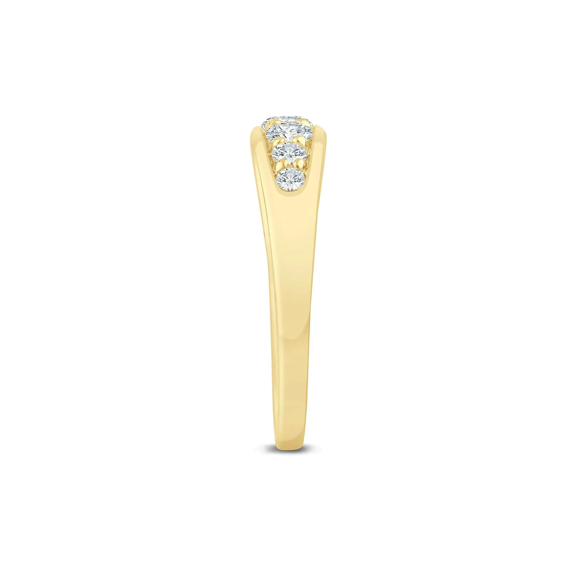 1/2 CT. Tw. Lab Grown Diamond Graduated Channel Band Ring 14K Yellow Gold Size 5.5 1.5mm - Image 3