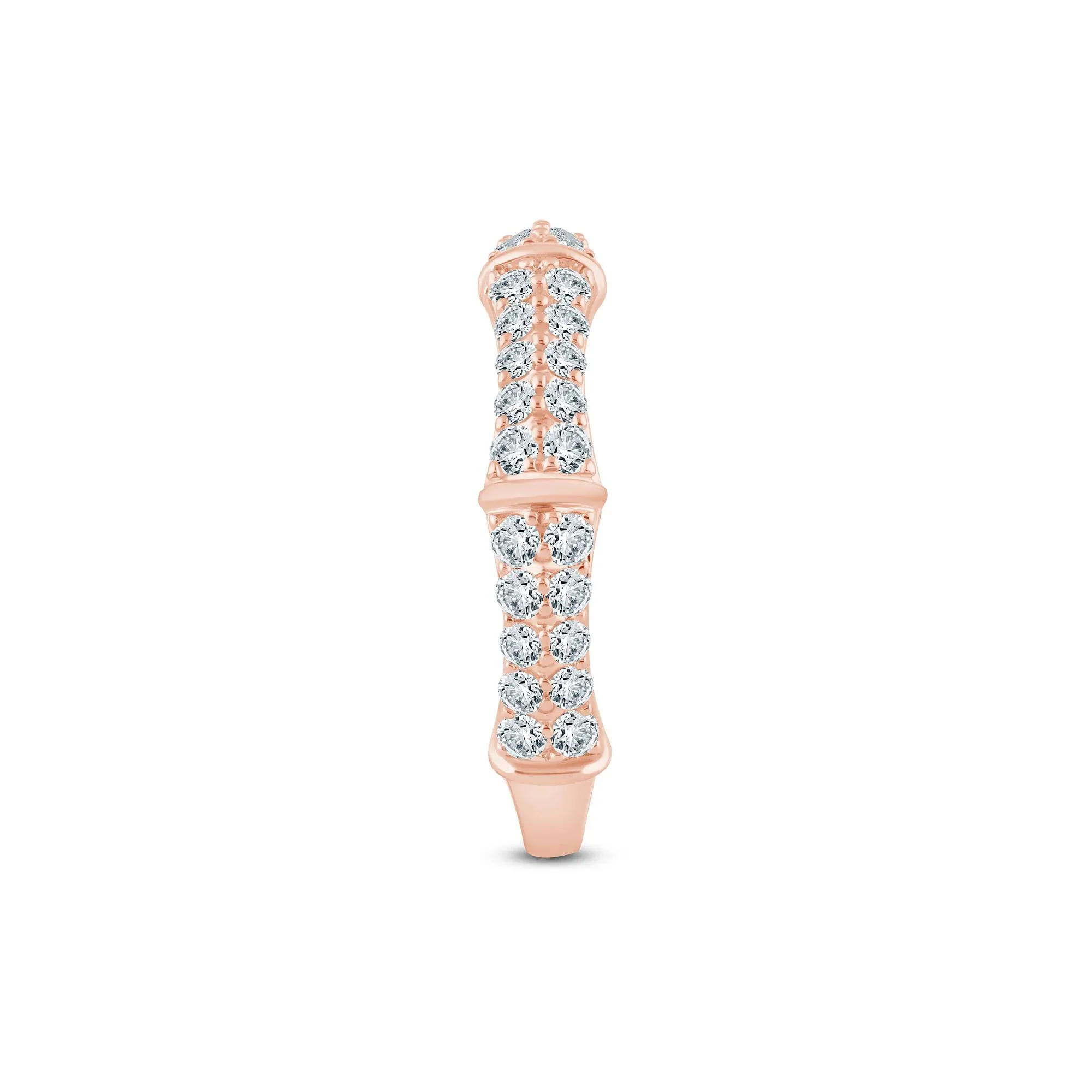 3/4 CT. Tw. Lab Grown Diamond Anniversary Band Ring 14K Rose Gold Size 5.5 2mm - Image 3