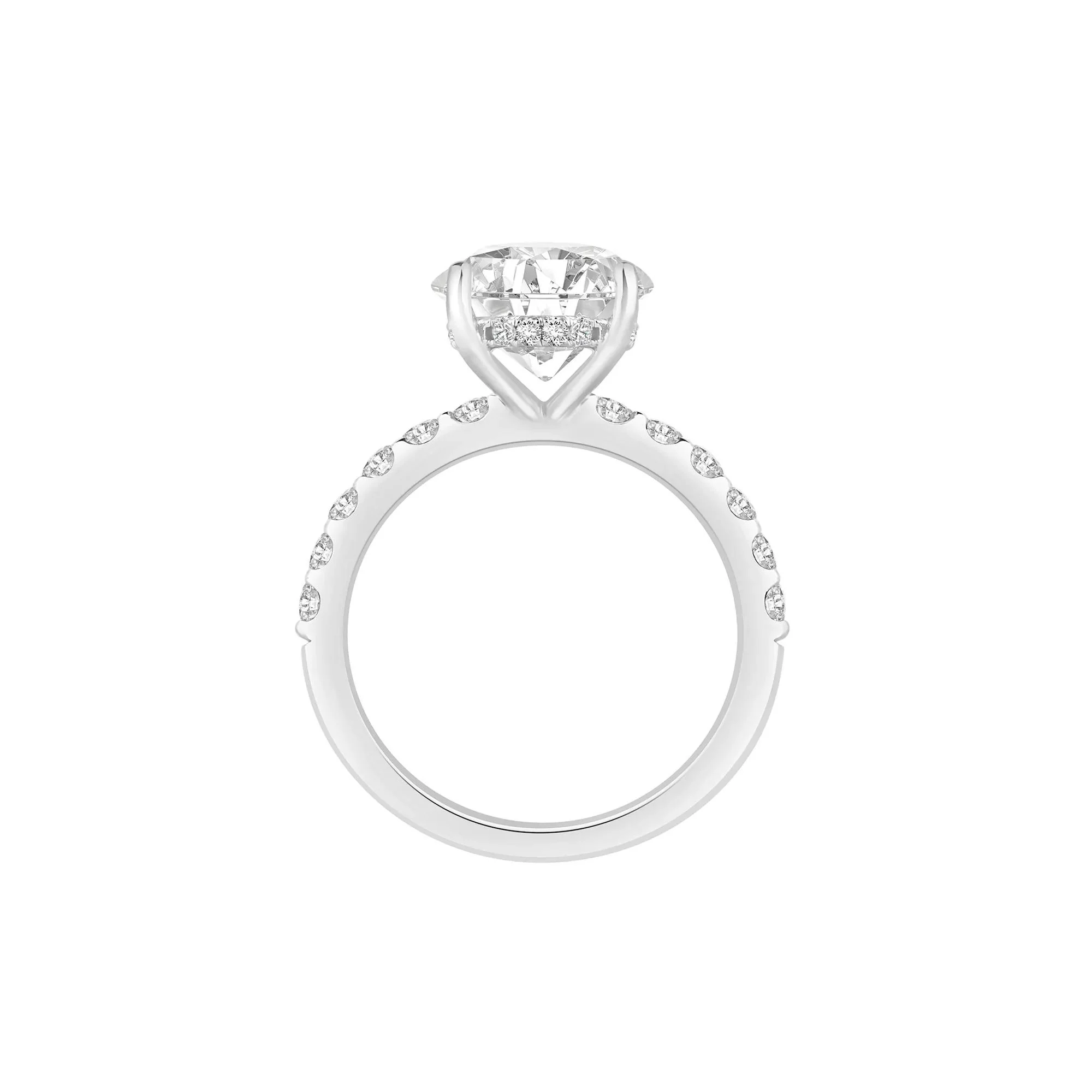 7 3/4 CT. Tw. Lab Grown Diamond Oval Engagement Ring 14K White Gold Size 8.5 - Image 2