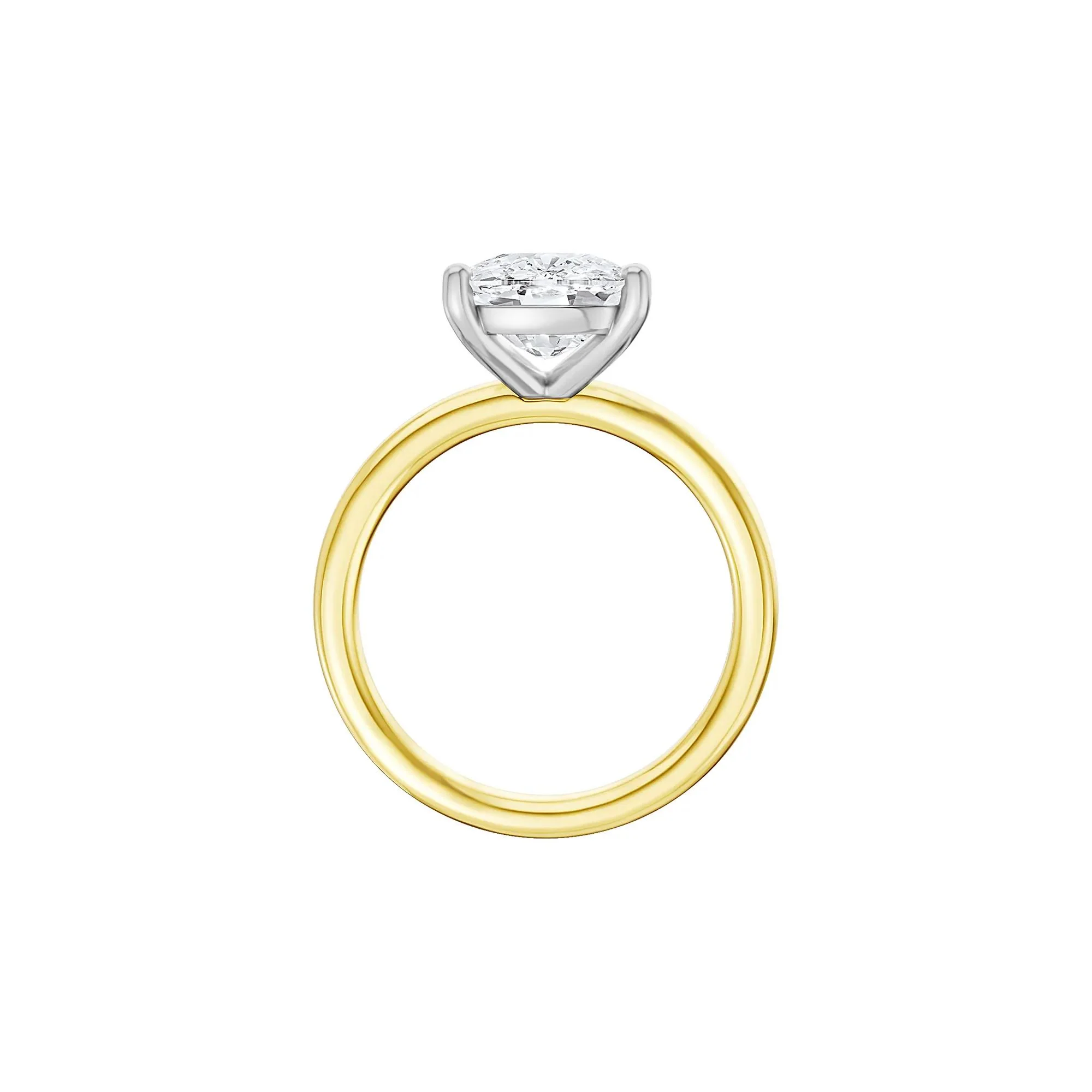 5 CT. Tw. Lab Grown Diamond Elongated Cushion-Cut Engagement Ring 14K Yellow and White Gold Size 10.5 2mm - Image 2