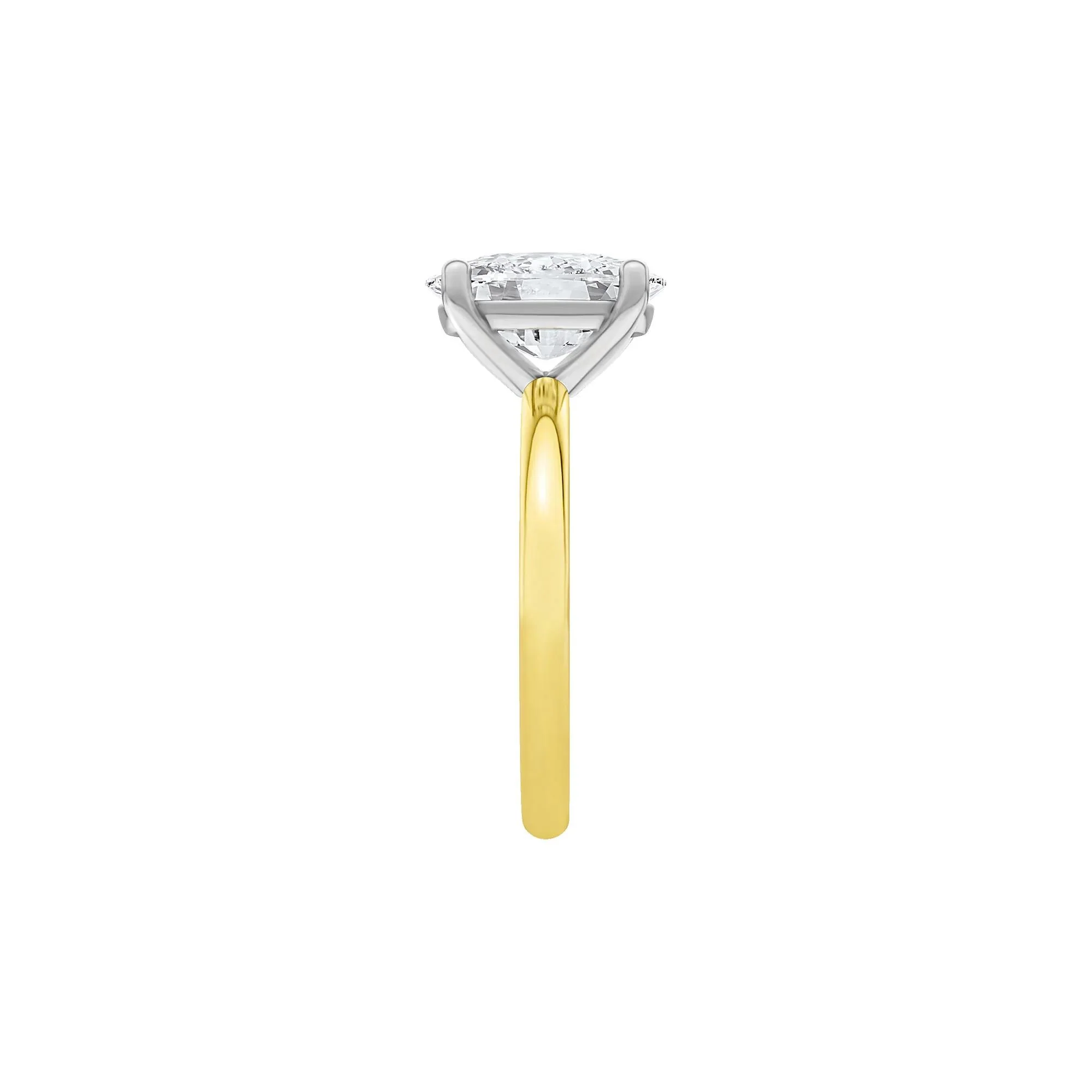 5 CT. Tw. Lab Grown Diamond Elongated Cushion-Cut Engagement Ring 14K Yellow and White Gold Size 6 2mm - Image 3