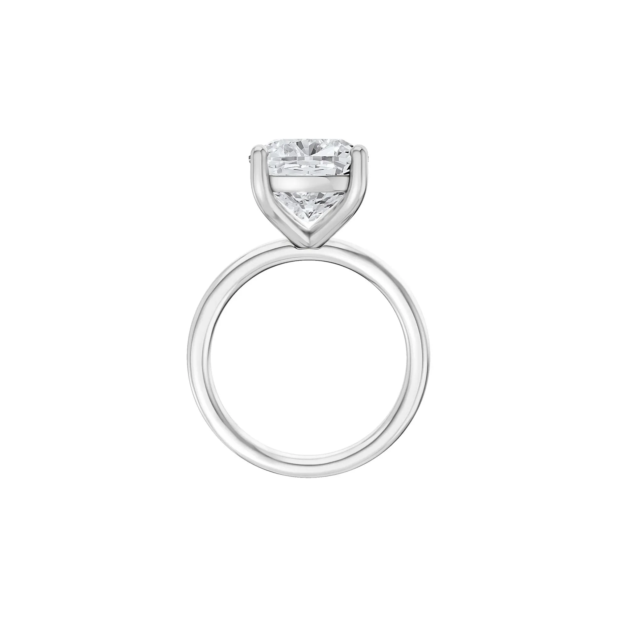 6 CT. Tw. Lab Grown Diamond Elongated Cushion-Cut Engagement Ring 14K White Gold Size 12 2mm - Image 2