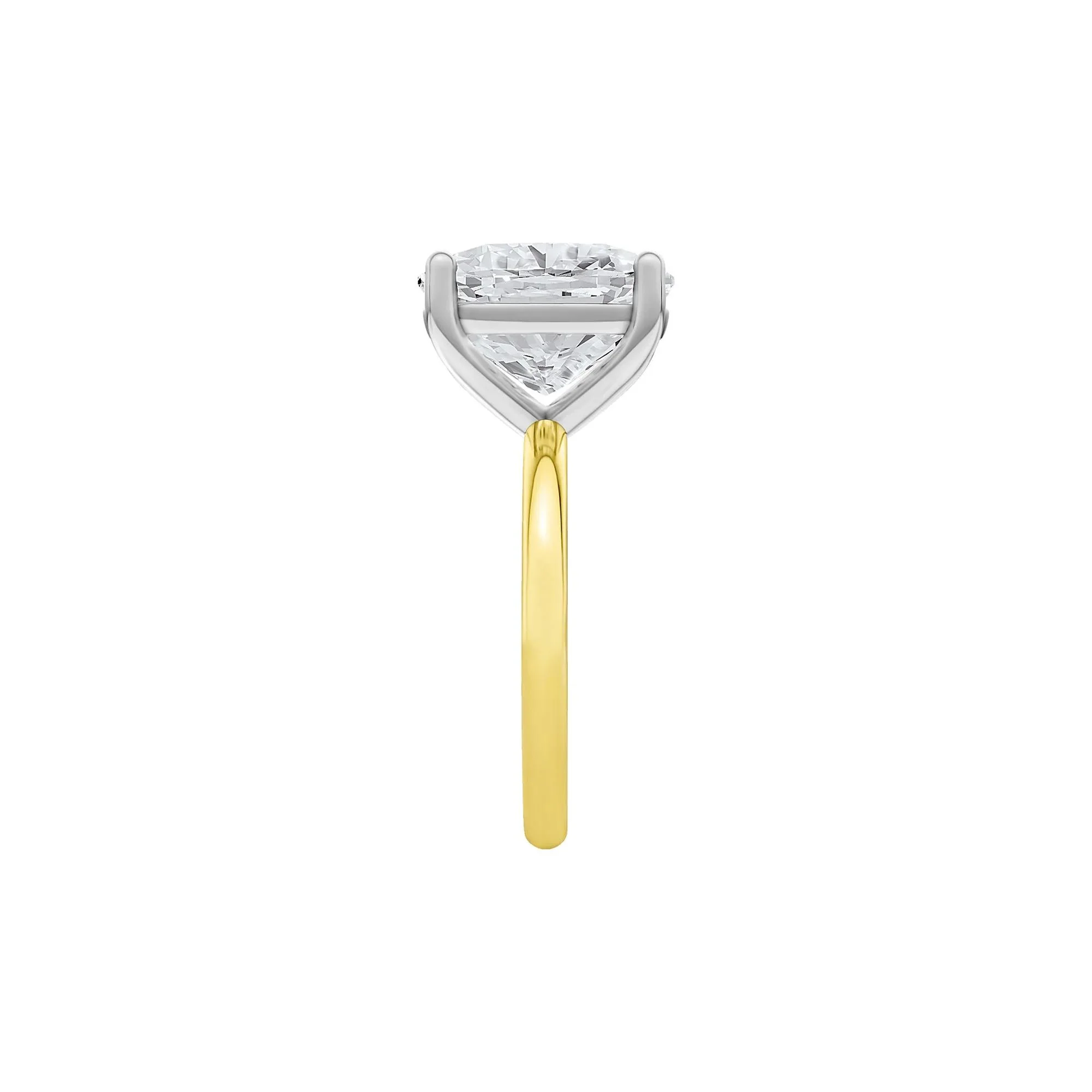 6 CT. Tw. Lab Grown Diamond Elongated Cushion-Cut Engagement Ring 14K Yellow and White Gold Size 10 2mm - Image 3
