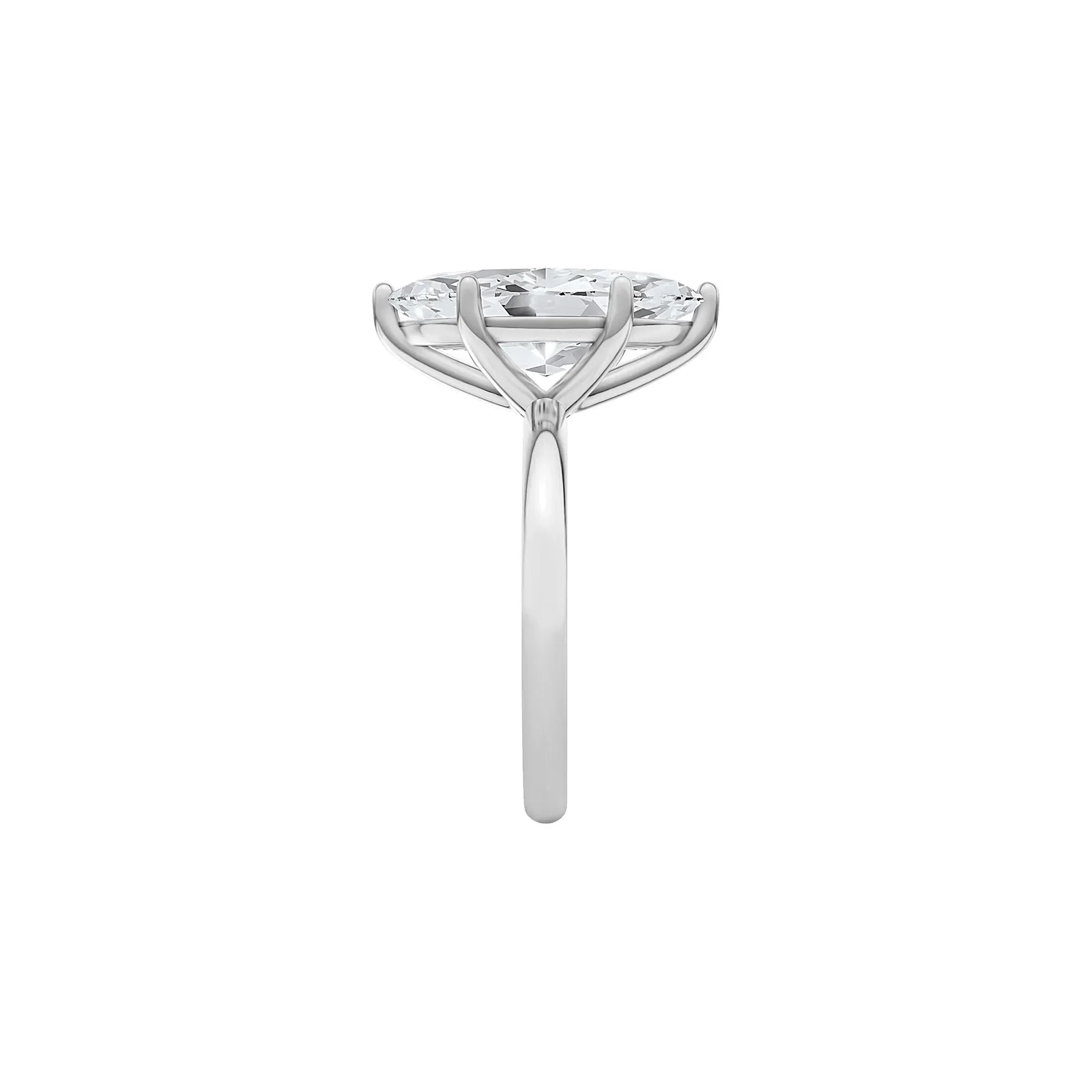 4 CT. Tw. Lab Grown Diamond Marquise Solitaire Engagement Ring Platinum White Size 11.5 2mm - Image 3