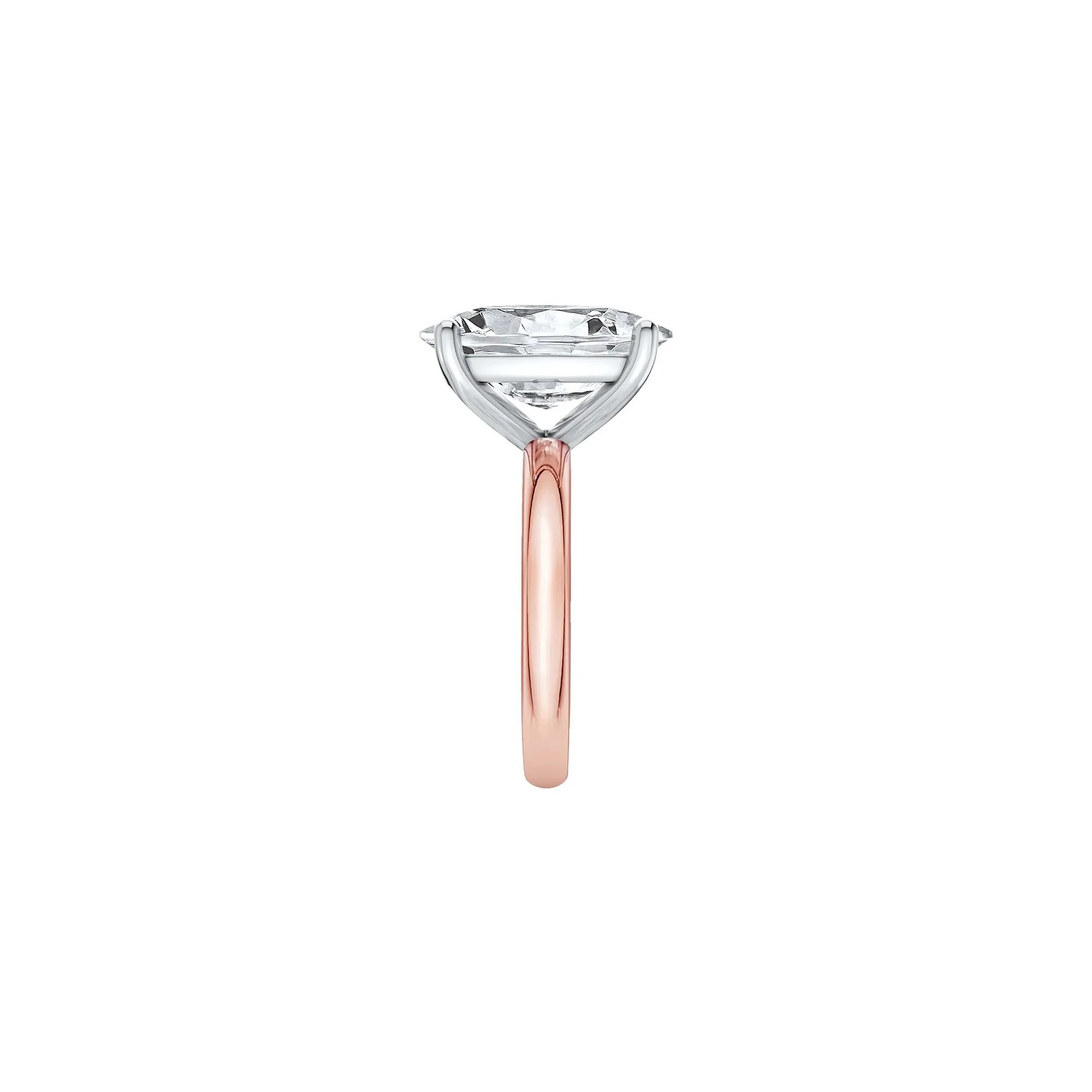 7 CT. Tw. Lab Grown Diamond Elongated Cushion-Cut Engagement Ring 14K Rose and White Gold Size 7 2mm - Image 3