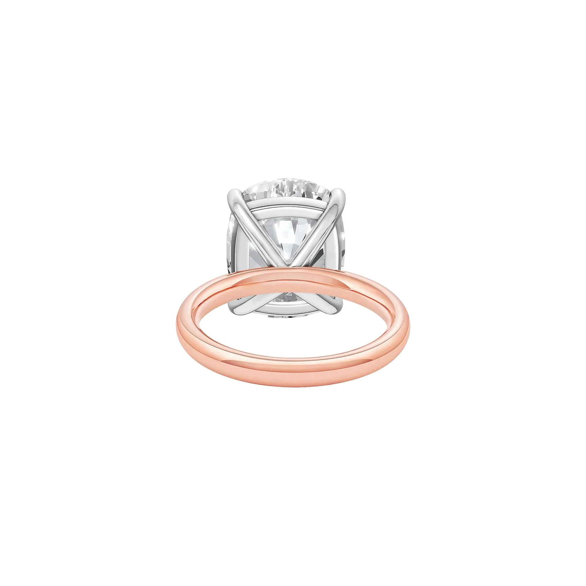 7 CT. Tw. Lab Grown Diamond Elongated Cushion-Cut Engagement Ring 14K Rose and White Gold Size 7 2mm - Image 4