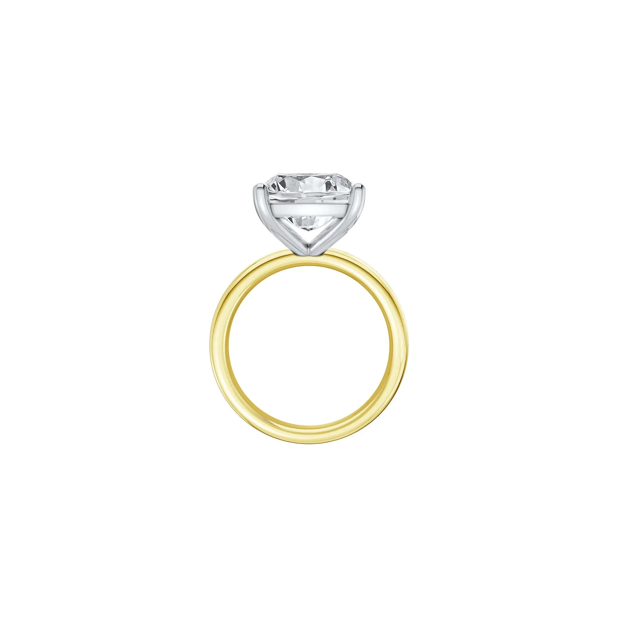 7 CT. Tw. Lab Grown Diamond Elongated Cushion-Cut Engagement Ring 14K Yellow and White Gold Size 11.5 2mm - Image 2
