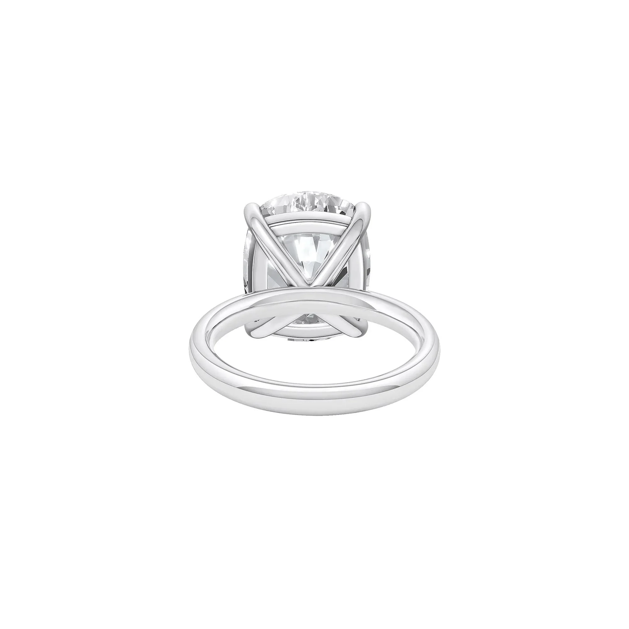 Lab Grown Diamond Elongated Cushion-Cut Engagement Ring Platinum (7 CT Tw.) White Size 11.5 2mm - Image 4