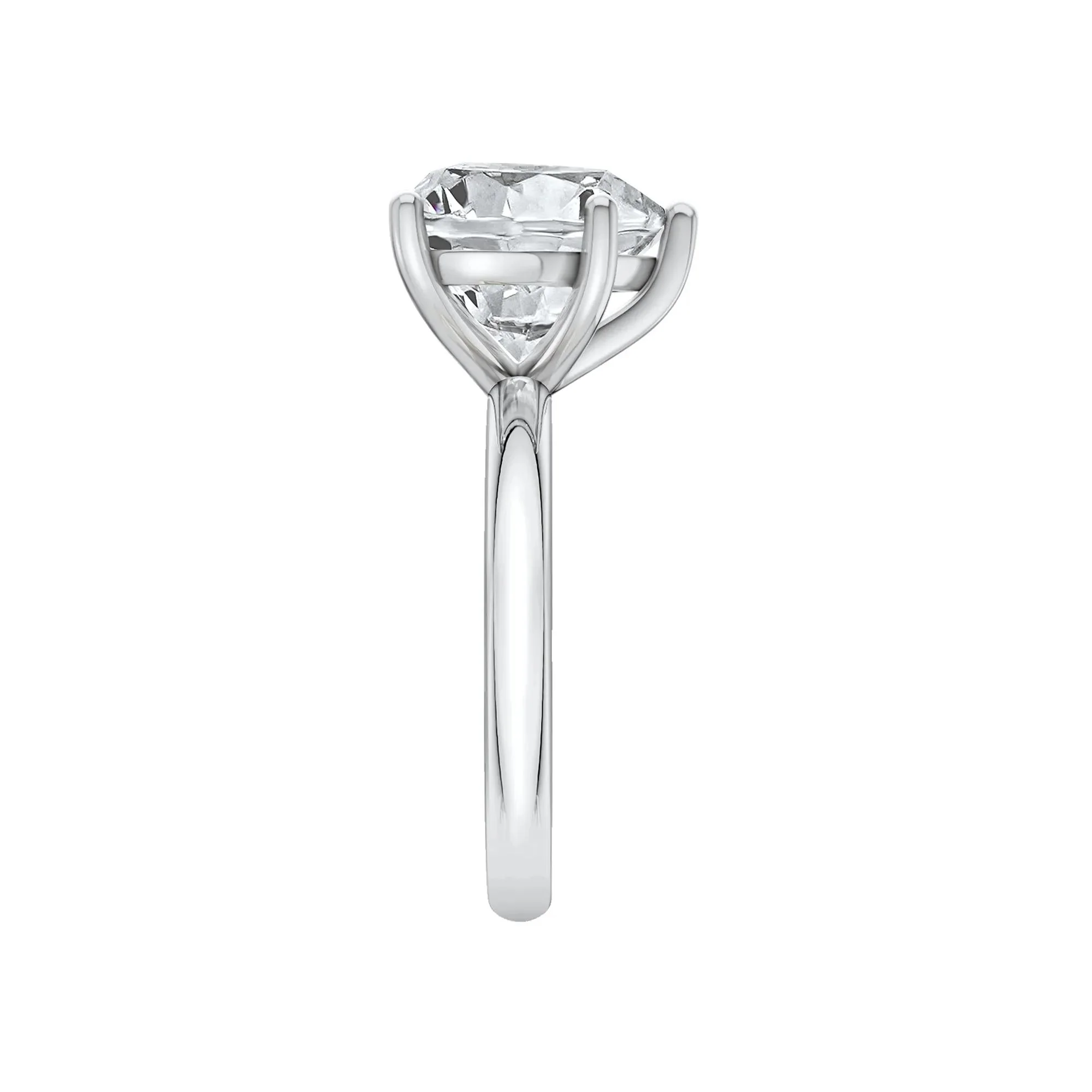 Lab Grown Diamond Heart-Shaped Solitaire Ring Platinum (5 CT.) White Size 4.5 2mm - Image 3