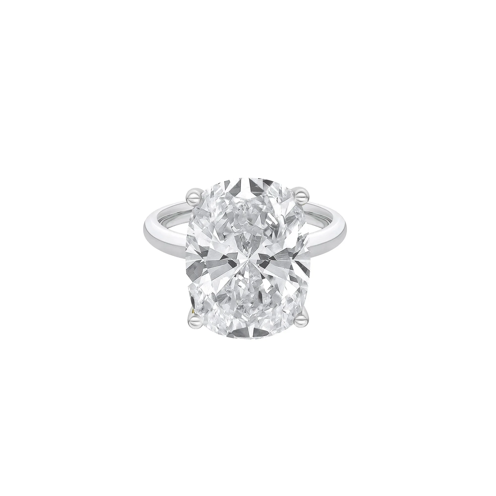 8 CT. Tw. Lab Grown Diamond Elongated Cushion-Cut Engagement Ring Platinum White Size 10.5 2mm