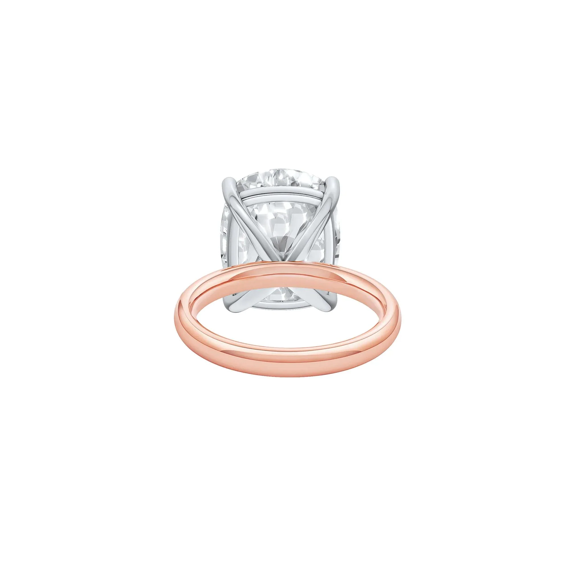 9 CT. Tw. Lab Grown Diamond Elongated Cushion-Cut Engagement Ring 14K Rose and White Gold Size 7.5 2mm - Image 4