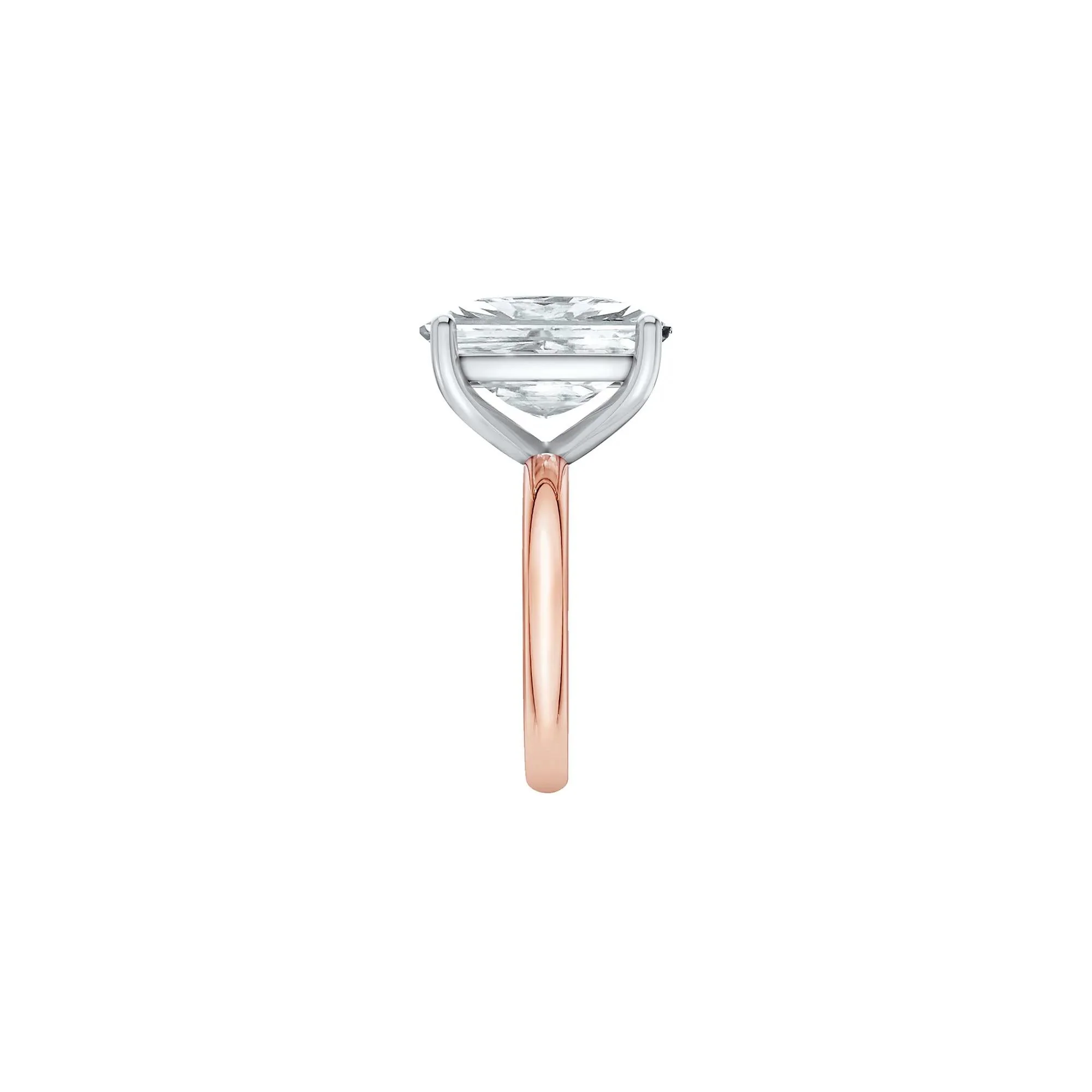 9 CT. Tw. Lab Grown Diamond Elongated Cushion-Cut Engagement Ring 14K Rose and White Gold Size 9 2mm - Image 3