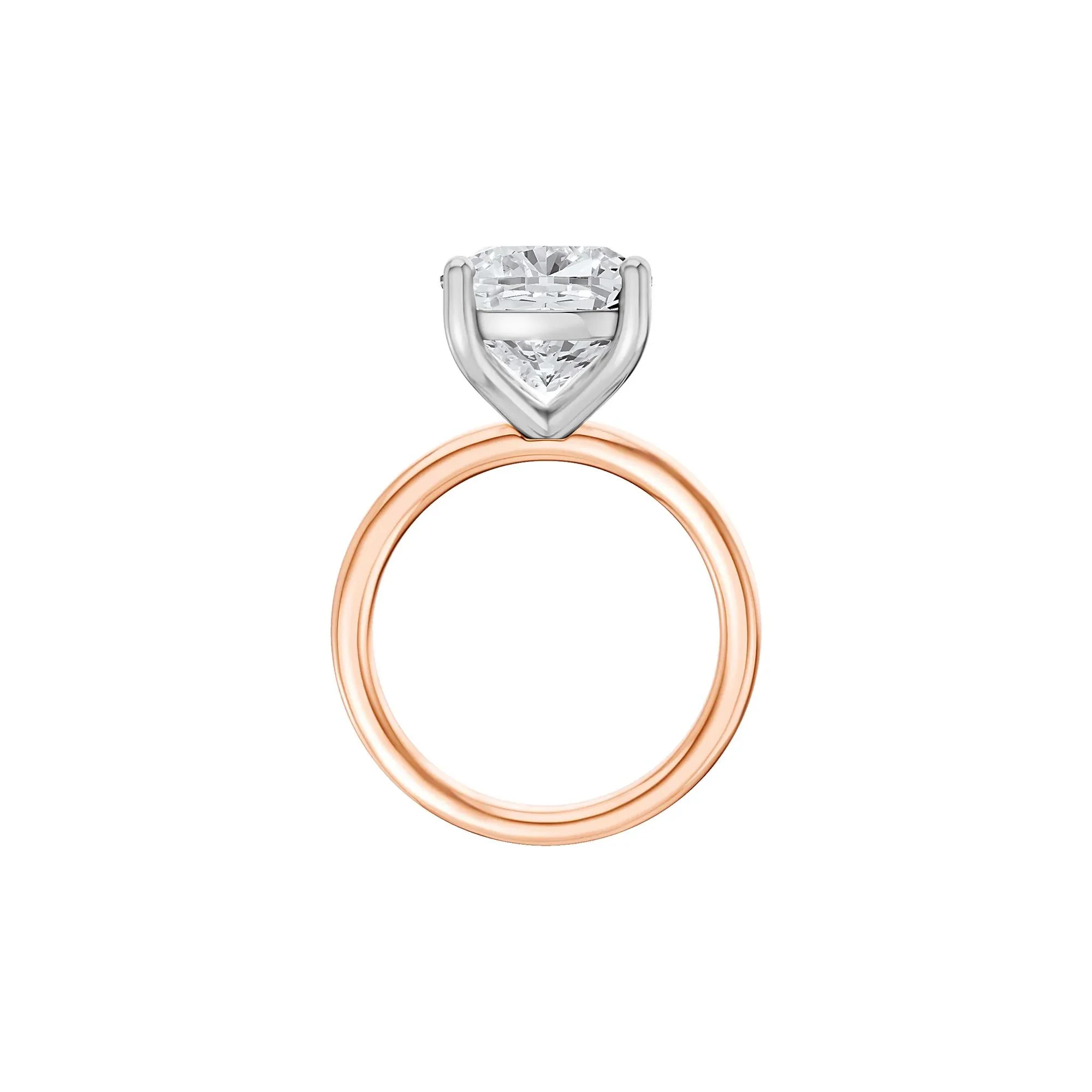 6 CT. Tw. Lab Grown Diamond Elongated Cushion-Cut Engagement Ring 14K Rose and White Gold Size 8.5 2mm - Image 2