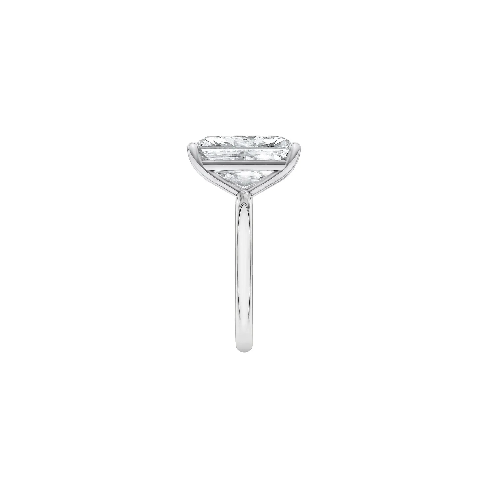 Lab Grown Diamond Radiant-Cut Solitaire Ring 14K White Gold (6 CT.) Size 8 2mm - Image 2
