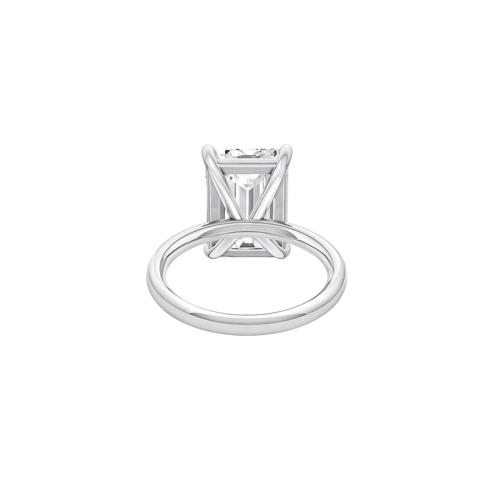 Lab Grown Diamond Radiant-Cut Solitaire Ring 14K White Gold (6 CT.) Size 8 2mm - Image 3