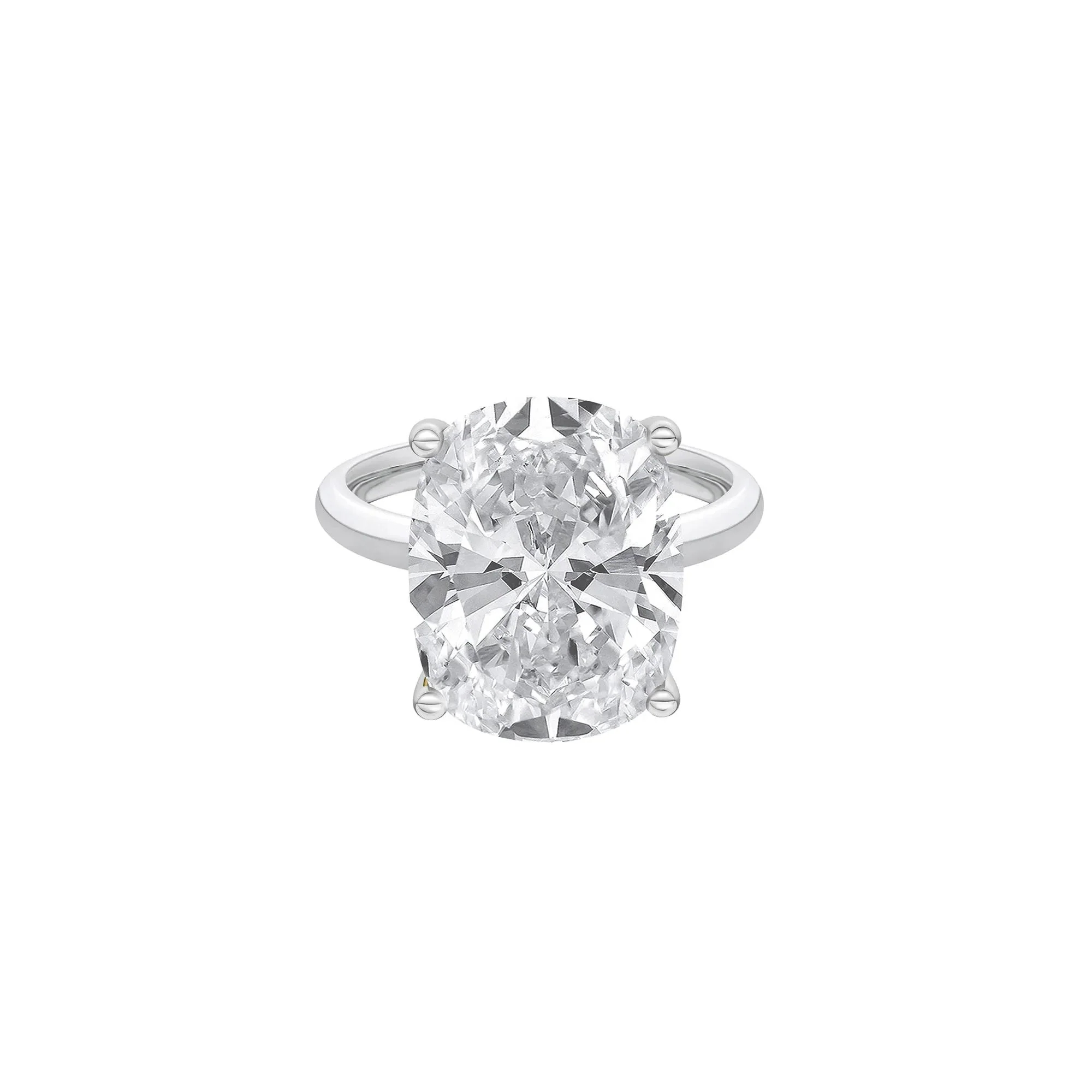 7 CT. Tw. Lab Grown Diamond Elongated Cushion-Cut Engagement Ring 14K White Gold Size 11 2mm