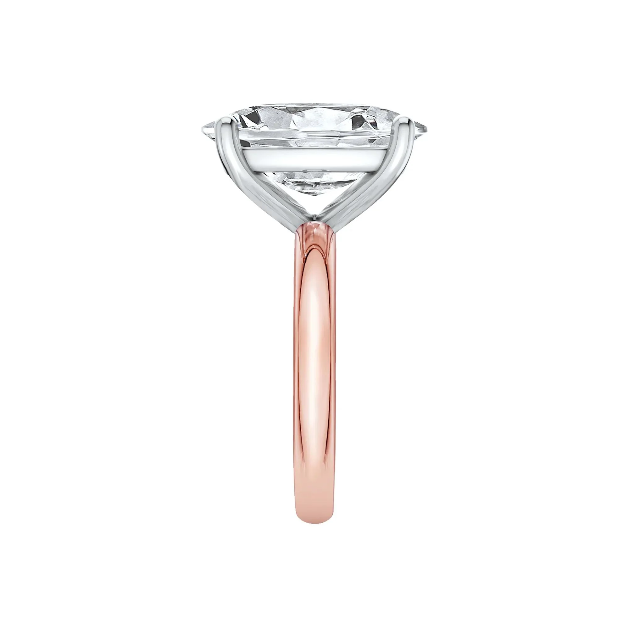 8 CT. Tw. Lab Grown Diamond Elongated Cushion-Cut Engagement Ring 14K Rose and White Gold Size 12 2mm - Image 3