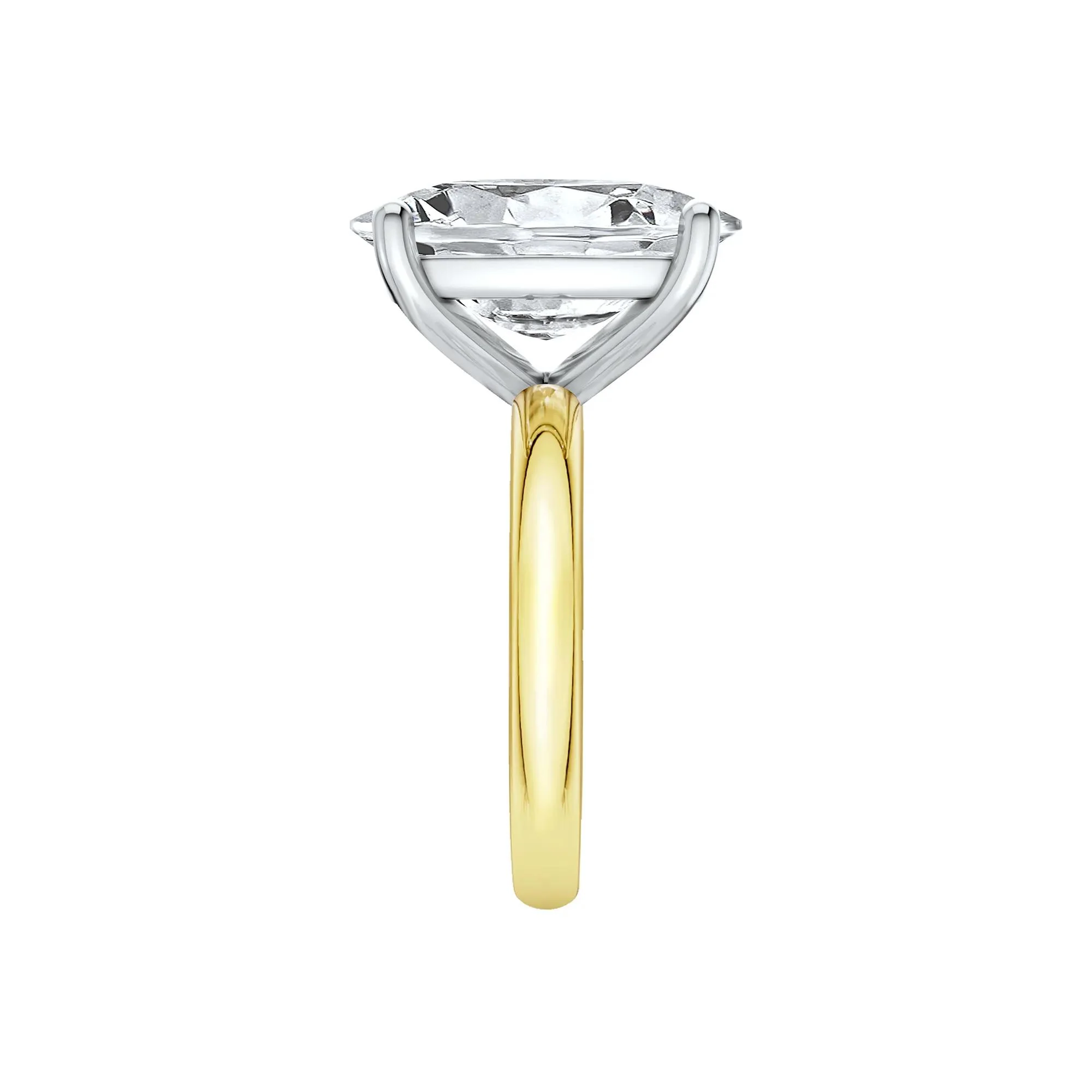 8 CT. Tw. Lab Grown Diamond Elongated Cushion-Cut Engagement Ring 14K Yellow and White Gold Size 10 2mm - Image 3