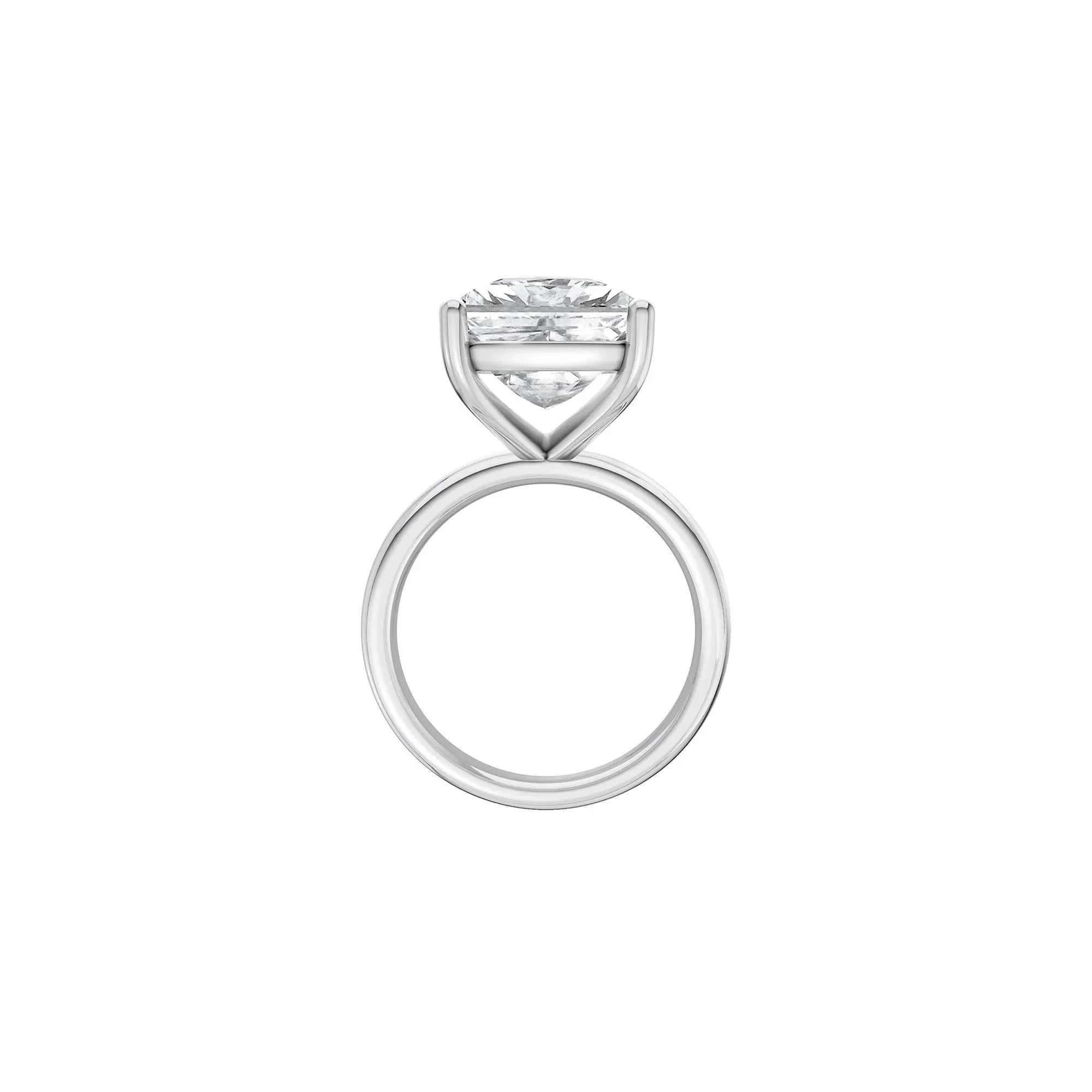 9 CT. Tw. Lab Grown Diamond Elongated Cushion-Cut Engagement Ring 14K White Gold Size 6.5 2mm - Image 2