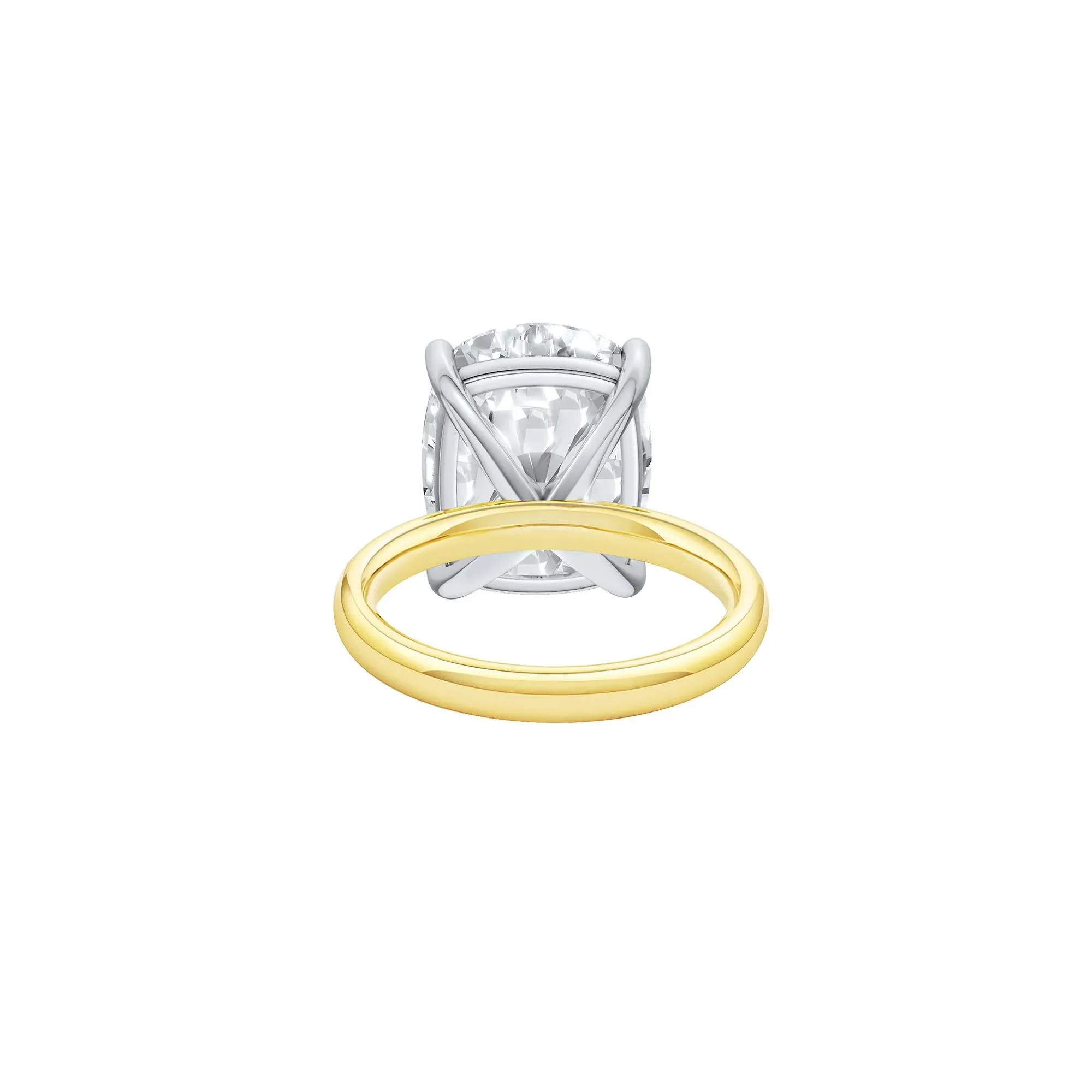 9 CT. Tw. Lab Grown Diamond Elongated Cushion-Cut Engagement Ring 14K Yellow and White Gold Size 6.5 2mm - Image 4