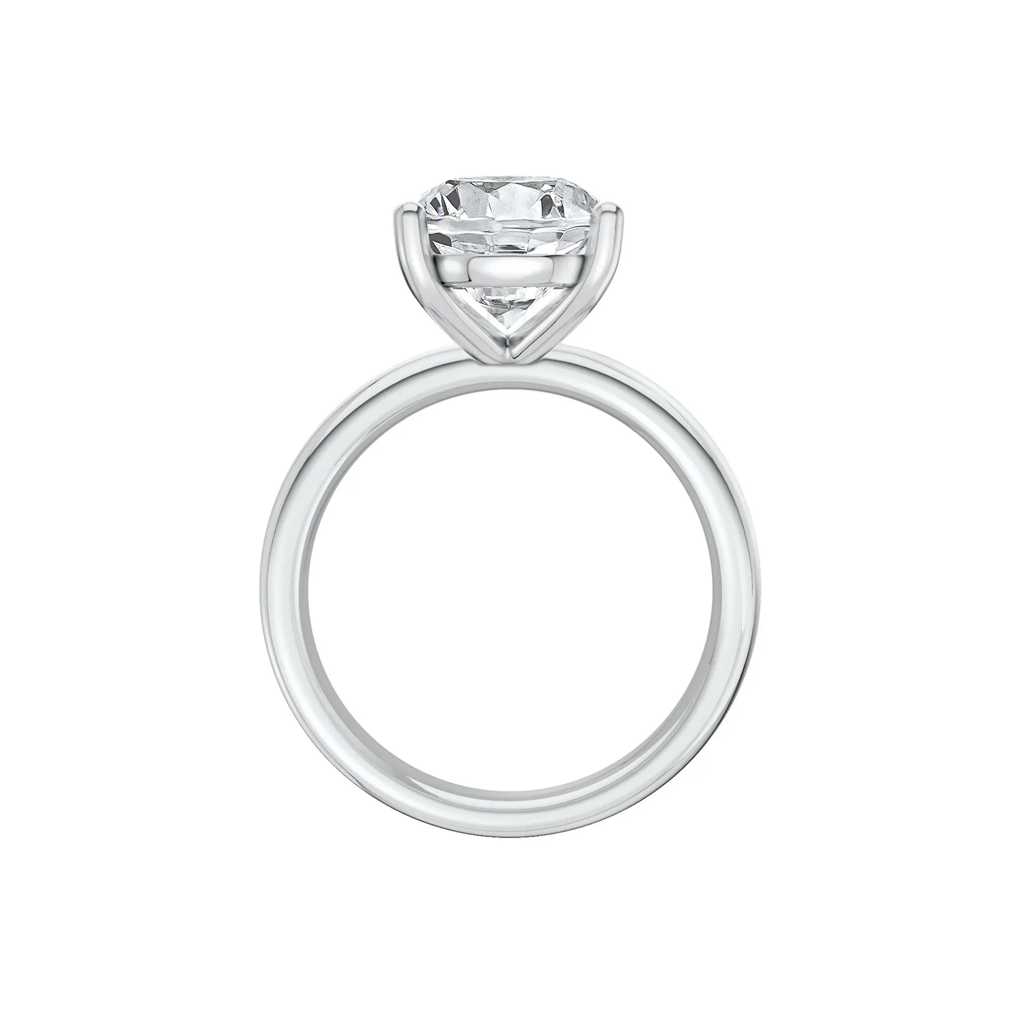 Lab Grown Diamond Pear-Shaped Solitaire Ring Platinum (5 CT.) White Size 7.5 2mm - Image 2