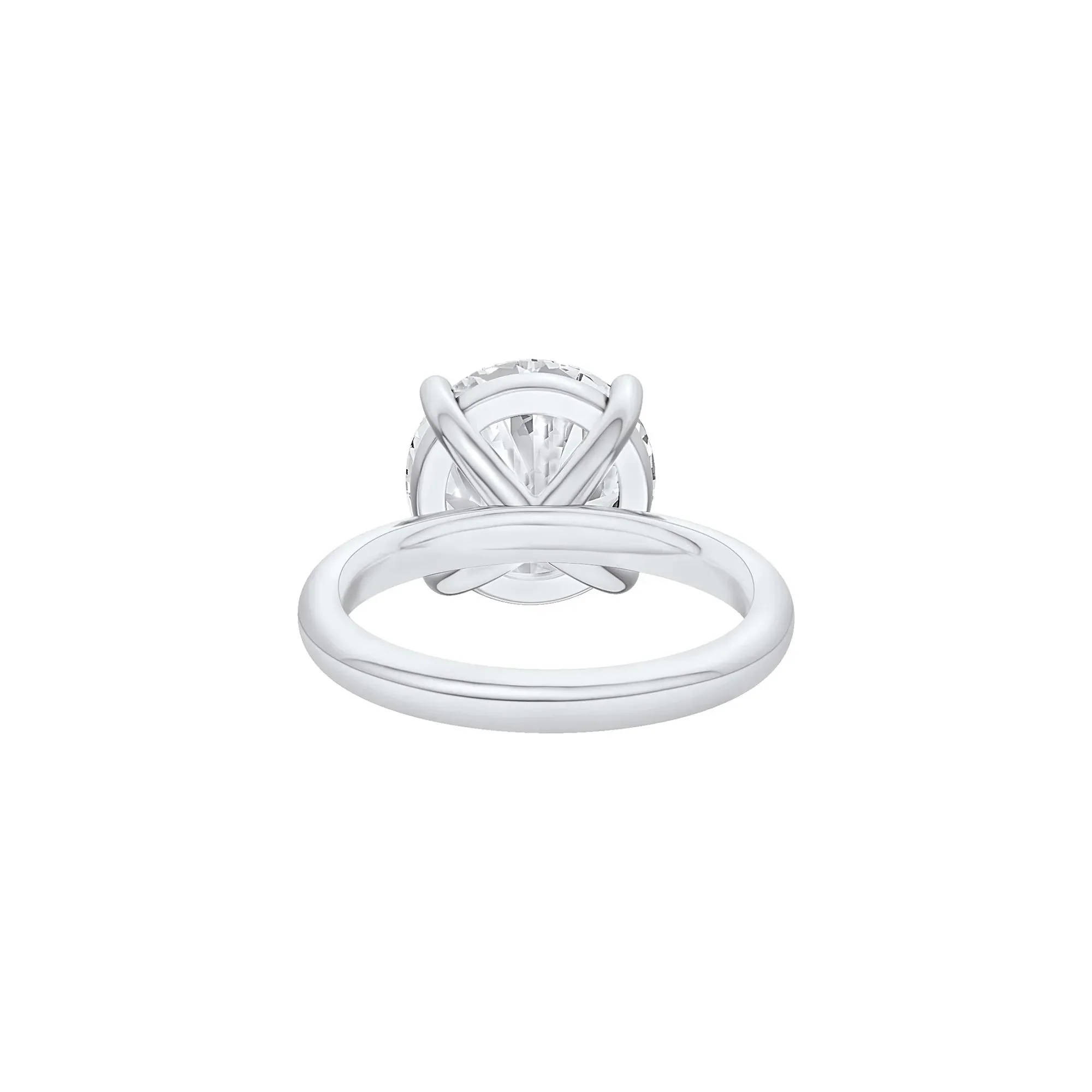 Lab Grown Diamond Round Solitaire Ring Platinum (6 CT.) Round Brilliant Cut White Size 7.5 2mm - Image 4