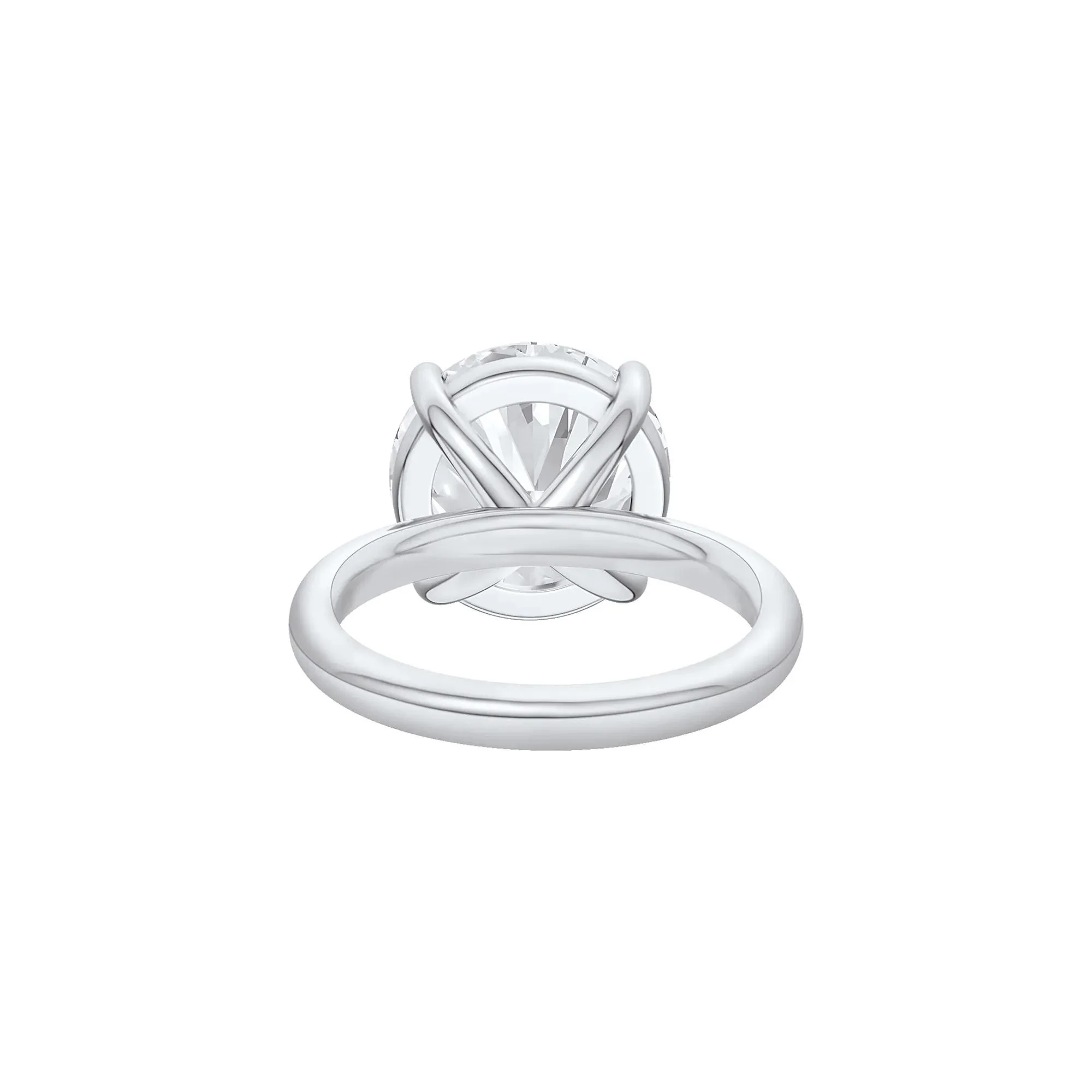 Lab Grown Diamond Round Solitaire Ring 14K Yellow & White Gold (7 CT.) Round Brilliant Cut Size 11 2mm - Image 4