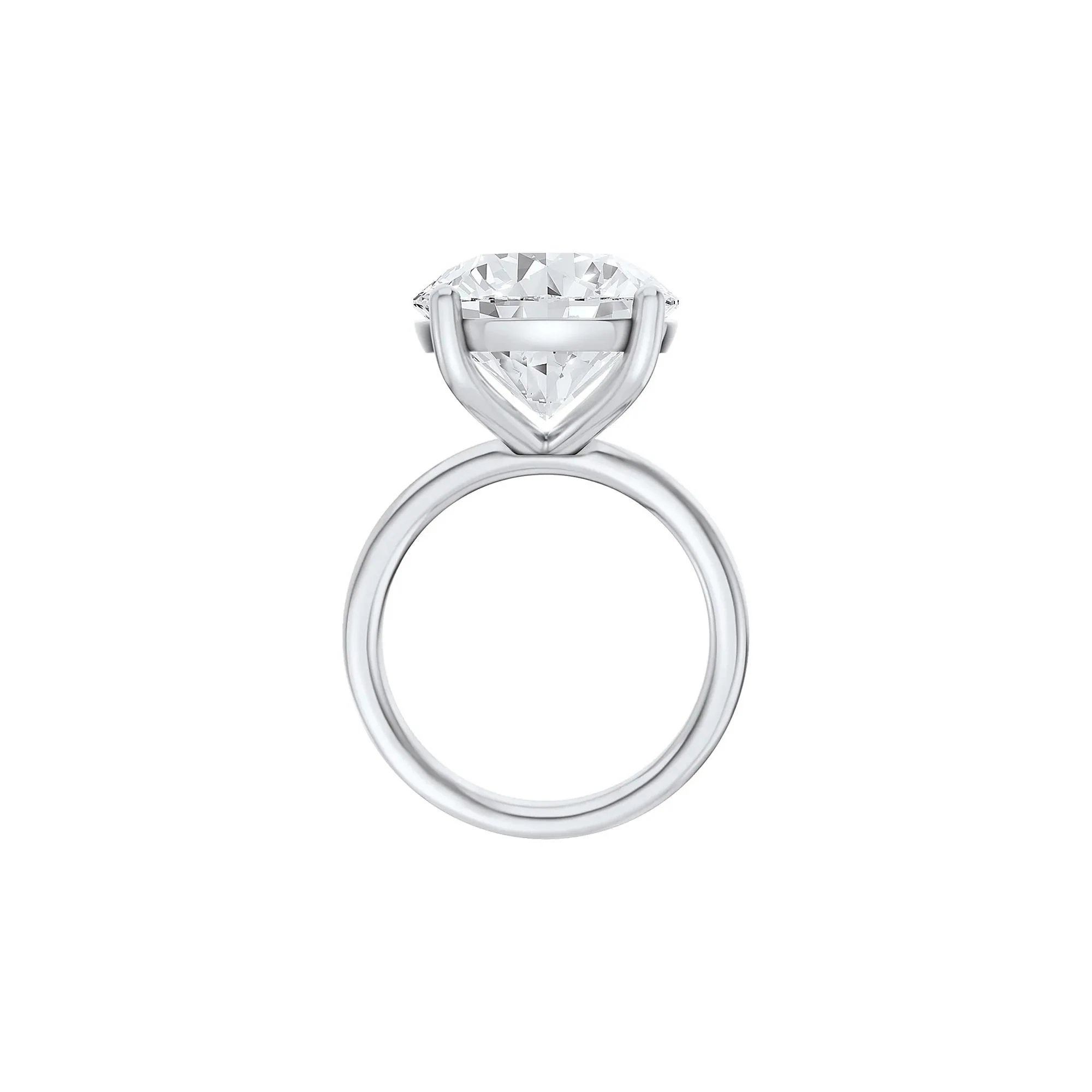 Lab Grown Diamond Round Solitaire Engagement Ring 14K White Gold (10 CT.) Size 8 2mm - Image 2