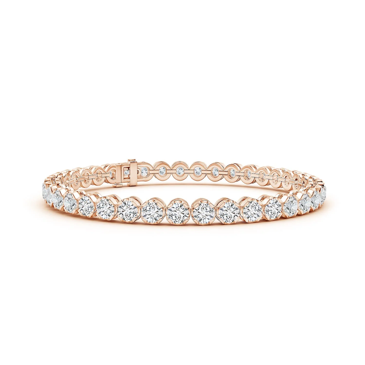 11.83 CTW GIA Certified Kite-Shaped Step-Cut Amethyst Bracelet in 14K Rose Gold - Image 6