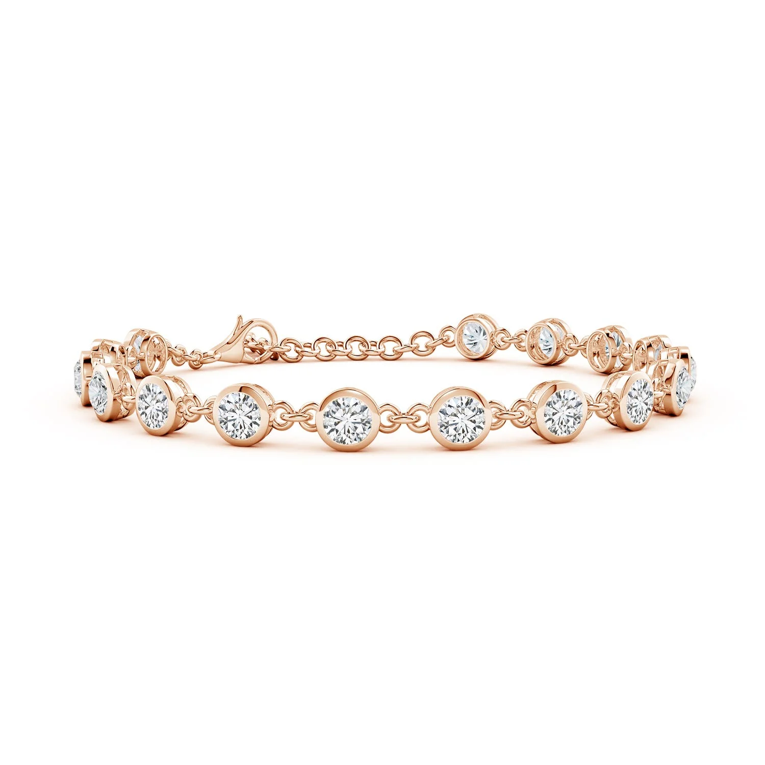 5.0 CTW GIA Certified Clover-Shaped Citrine Halo Bracelet in 14K Rose Gold - Image 5