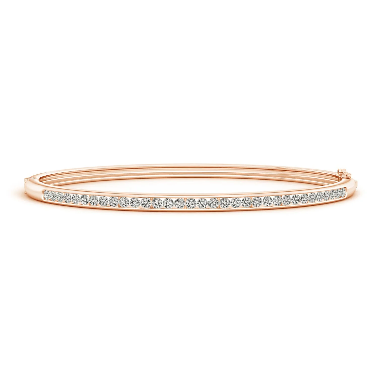 2.56 CTW Prong-Set Round Lab-Grown Blue Sapphire and Diamond Alternating Tennis Bolo Bracelet in 14K White Gold