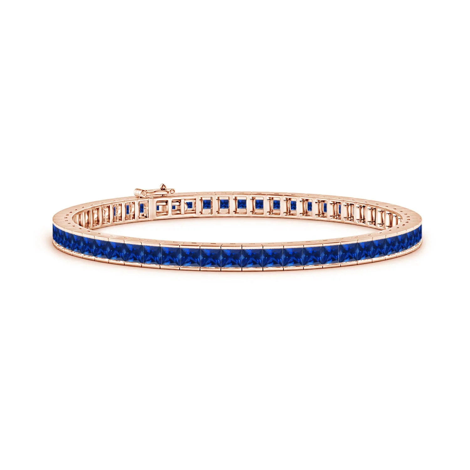 16.39 CTW Lab-Grown Oval Emerald Halo Open Circle Link Bracelet in Silver - Image 8